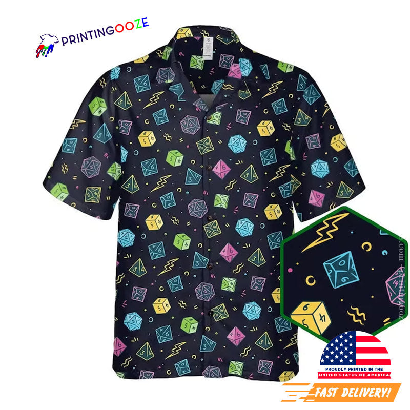DnD Hawaiian Shirt, Dungeon and dragon gift