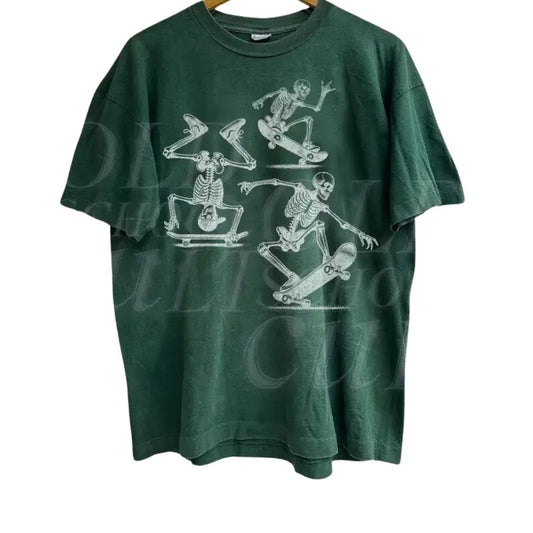 3 Skeletons Skateboarding Vintage 90s Graphic Style Shirt, Retro Skeleton Skateboard Shirt, Skate y2k Clothes, Skatet Lovers Gift, Skull Tee