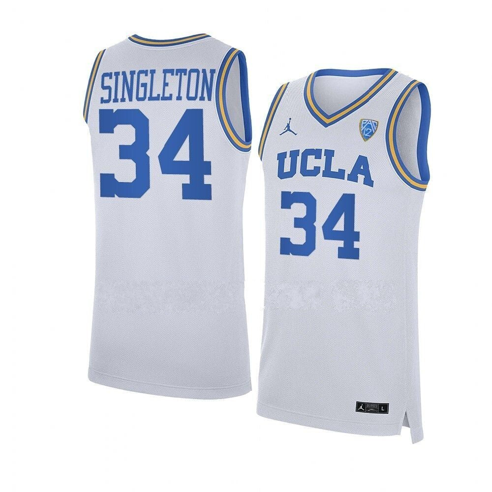 34 David Singleton UCLA Bruins NCAA Basketball Replica Jersey White