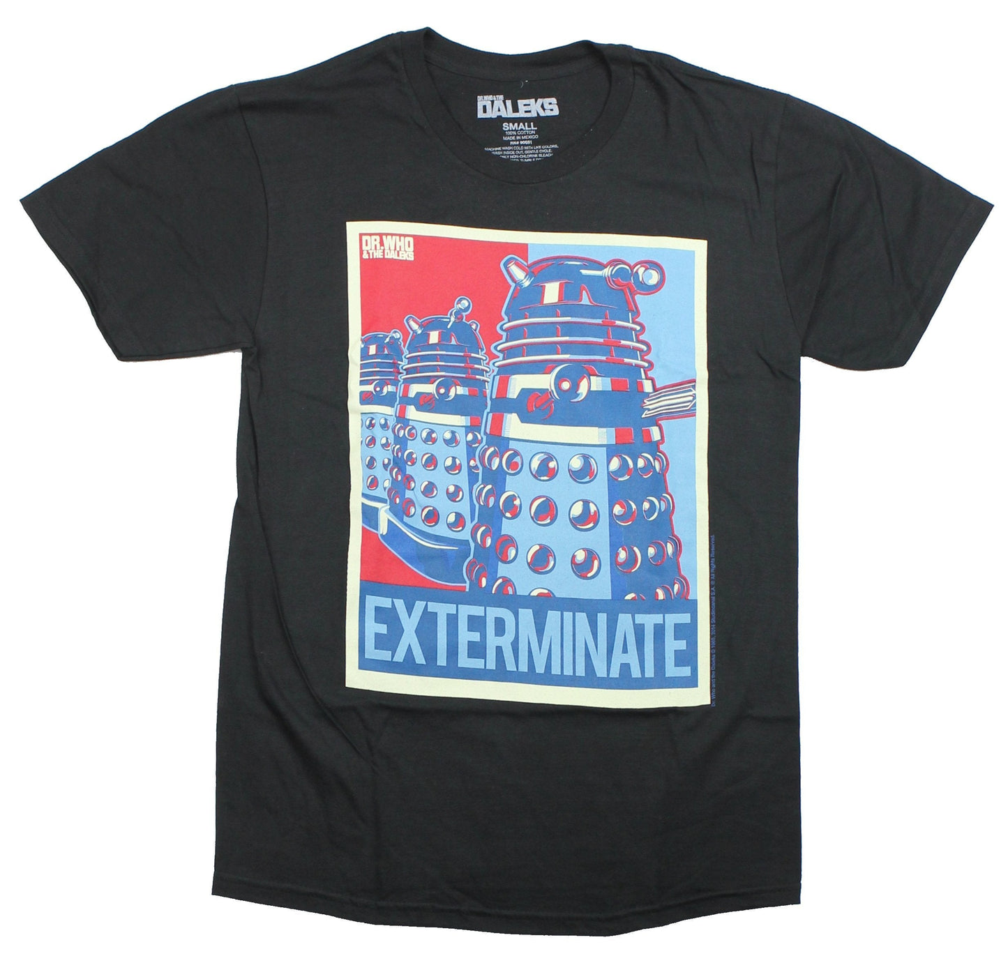 Doctor Who Mens T-Shirt - Exterminate Political Style Poster Image