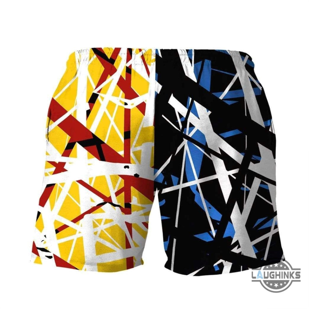 3D Frankenstrat Rgb Mix Custom Beach Summer Men Beach Shorts Swim Trunks Hawaiian Shirt Style Printed 3D Swim Trunks Qt207030za Aloha Summer Beach Button Up Shirts And Shorts NEW