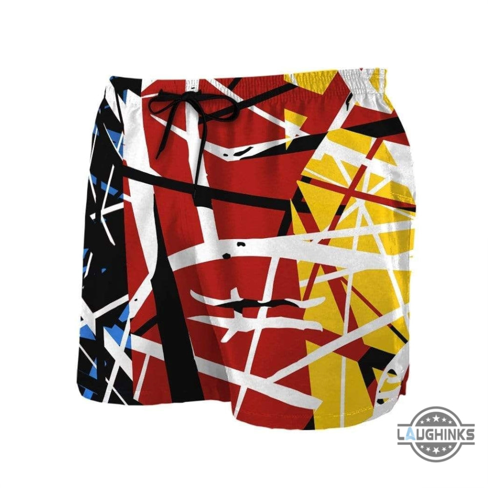 3D Frankenstrat Rgb Mix Custom Beach Summer Men Beach Shorts Swim Trunks Hawaiian Shirt Style Printed 3D Swim Trunks Qt207030za Aloha Summer Beach Button Up Shirts And Shorts NEW