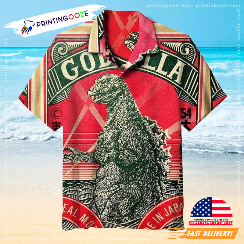 3D King Of Monster Super Godzilla Hawaiian Shirt