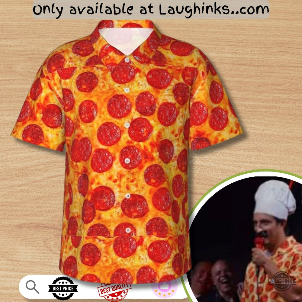 3D Pizza Pepperoni Tony Pepperoni Comedy Hawaiian Shirt
