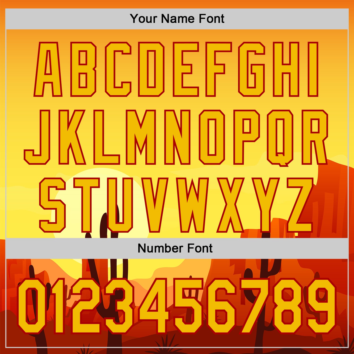 Custom Yellow Red Texas Sunset Southwest Landscape City Edition Authentic Baseball Jersey