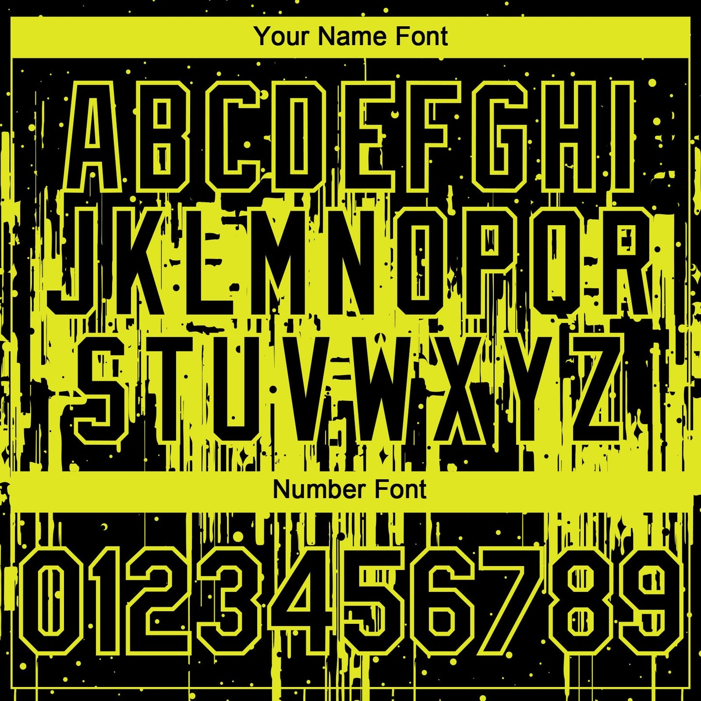 Custom Black Neon Yellow Dripping Splatter Paint Authentic Baseball Jersey