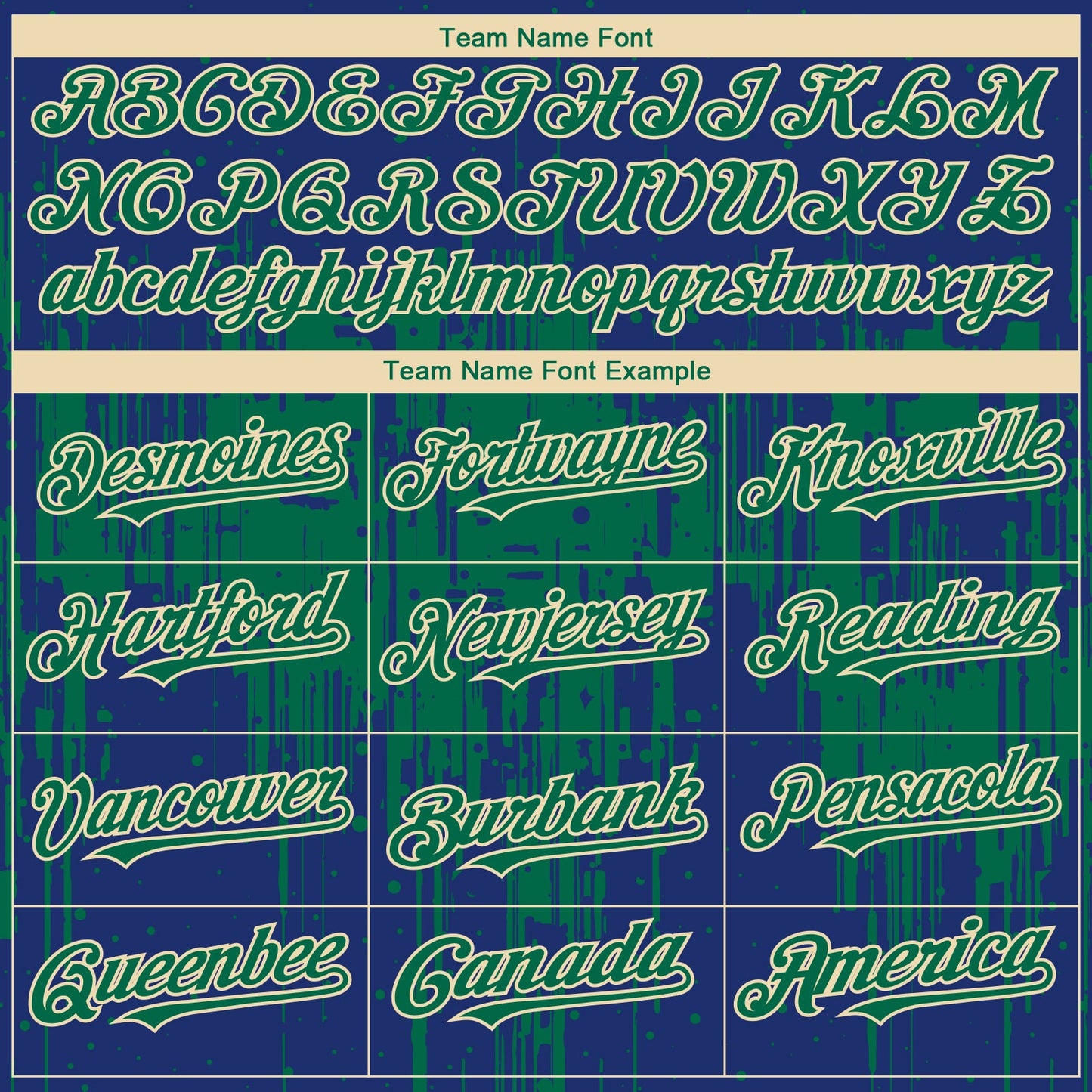 Custom Royal Kelly Green-Cream Dripping Splatter Paint Authentic Baseball Jersey