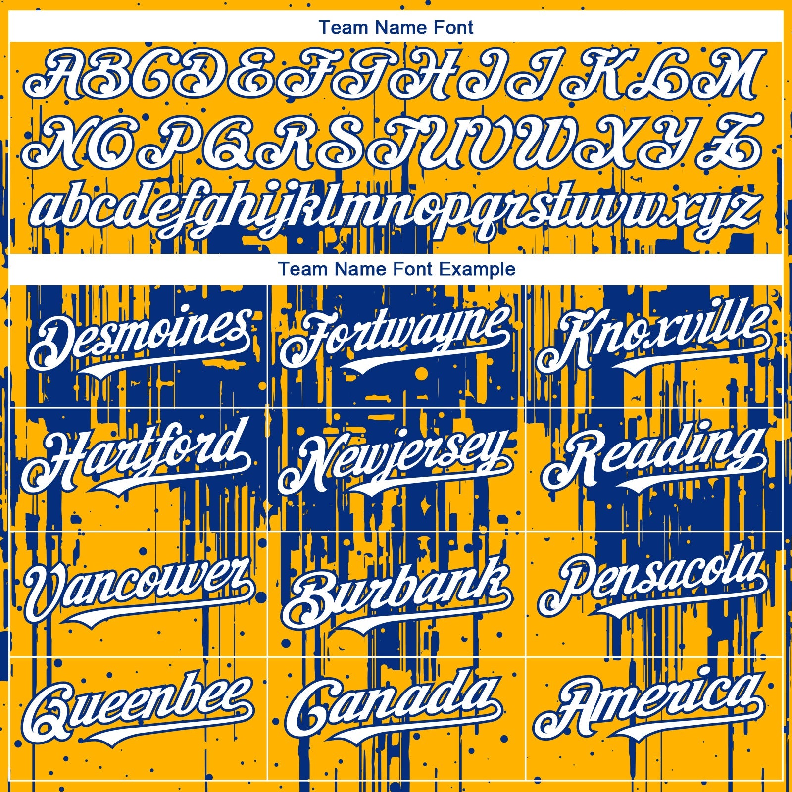 Custom Gold White-Royal Dripping Splatter Paint Authentic Baseball Jersey