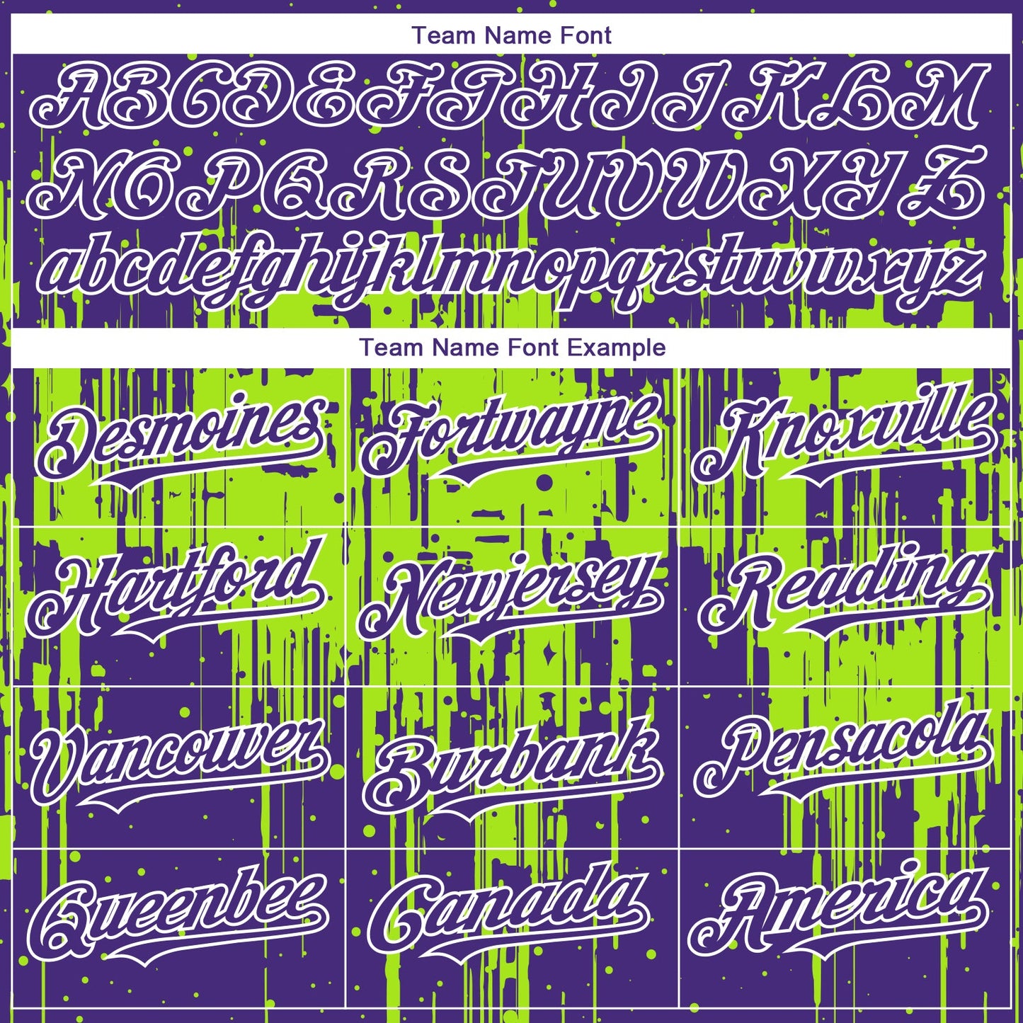 Custom Purple White-Neon Green Dripping Splatter Paint Authentic Baseball Jersey