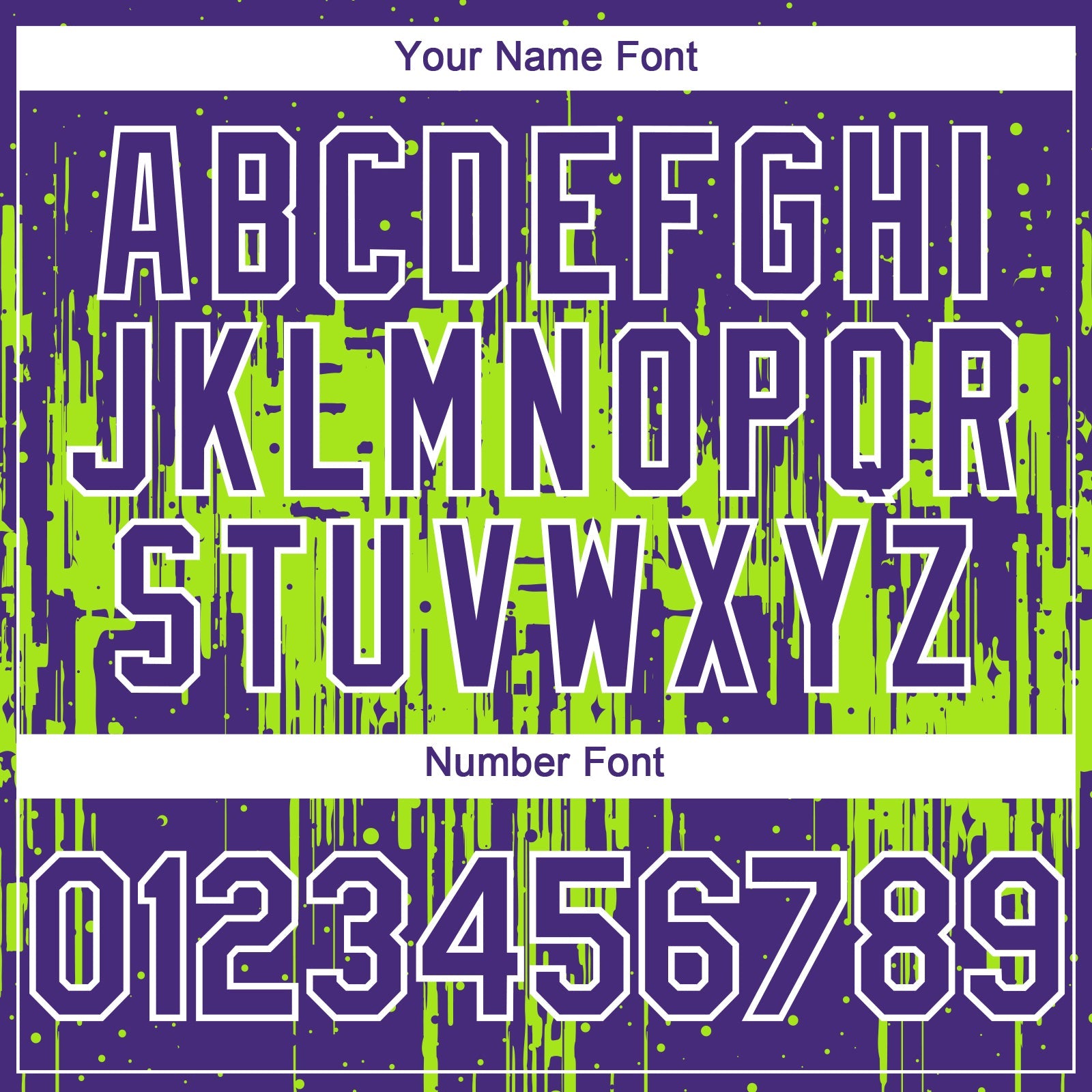 Custom Purple White-Neon Green Dripping Splatter Paint Authentic Baseball Jersey