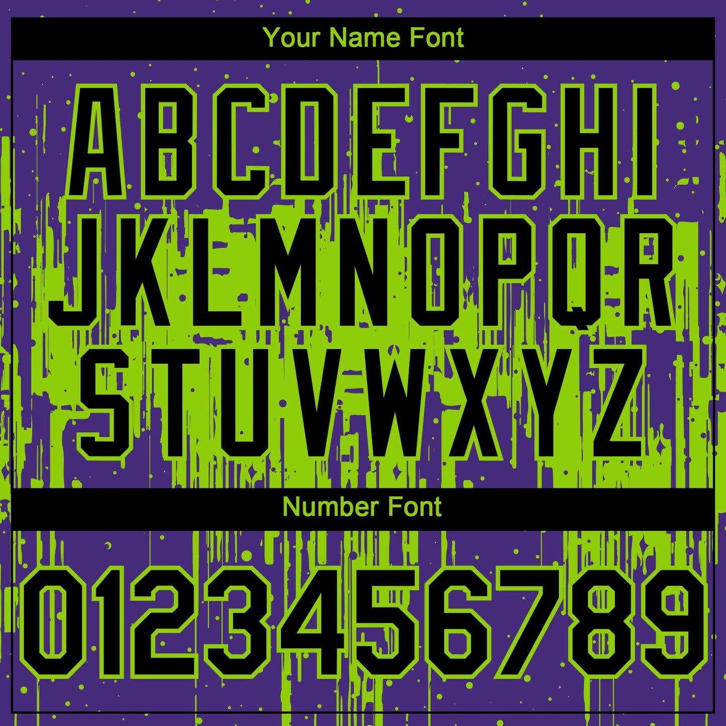 Custom Purple Black-Neon Green Dripping Splatter Paint Authentic Baseball Jersey