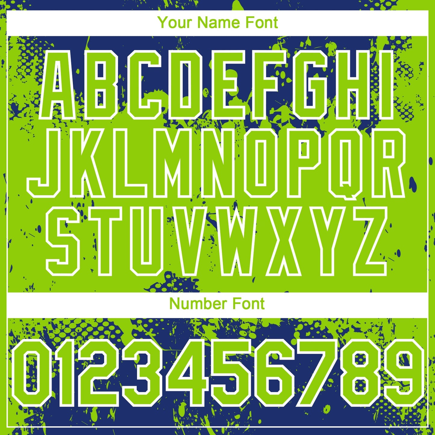 Custom Royal Neon Green-White Abstract Splatter Grunge Paint Authentic Baseball Jersey