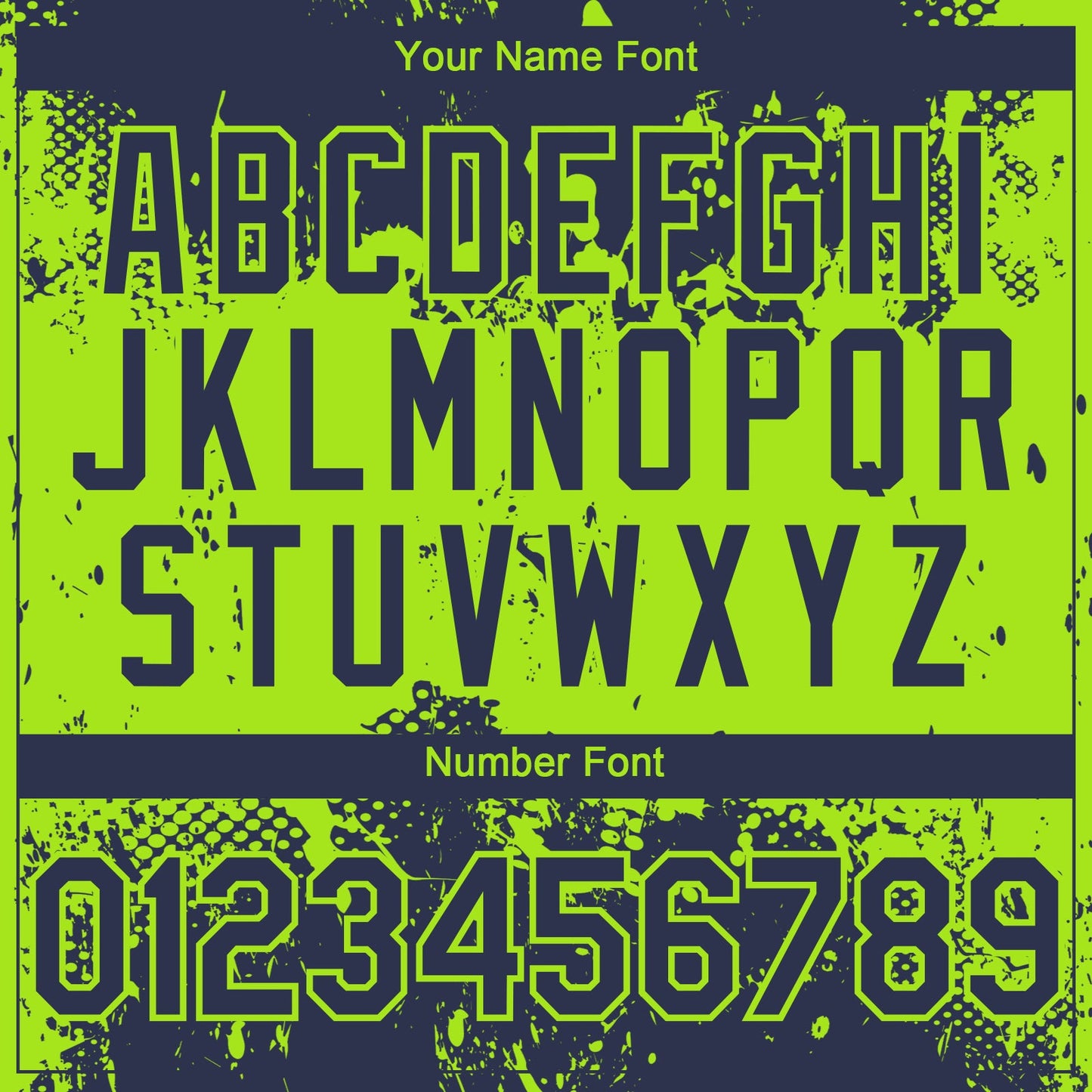Custom Navy Neon Green Abstract Splatter Grunge Paint Authentic Baseball Jersey