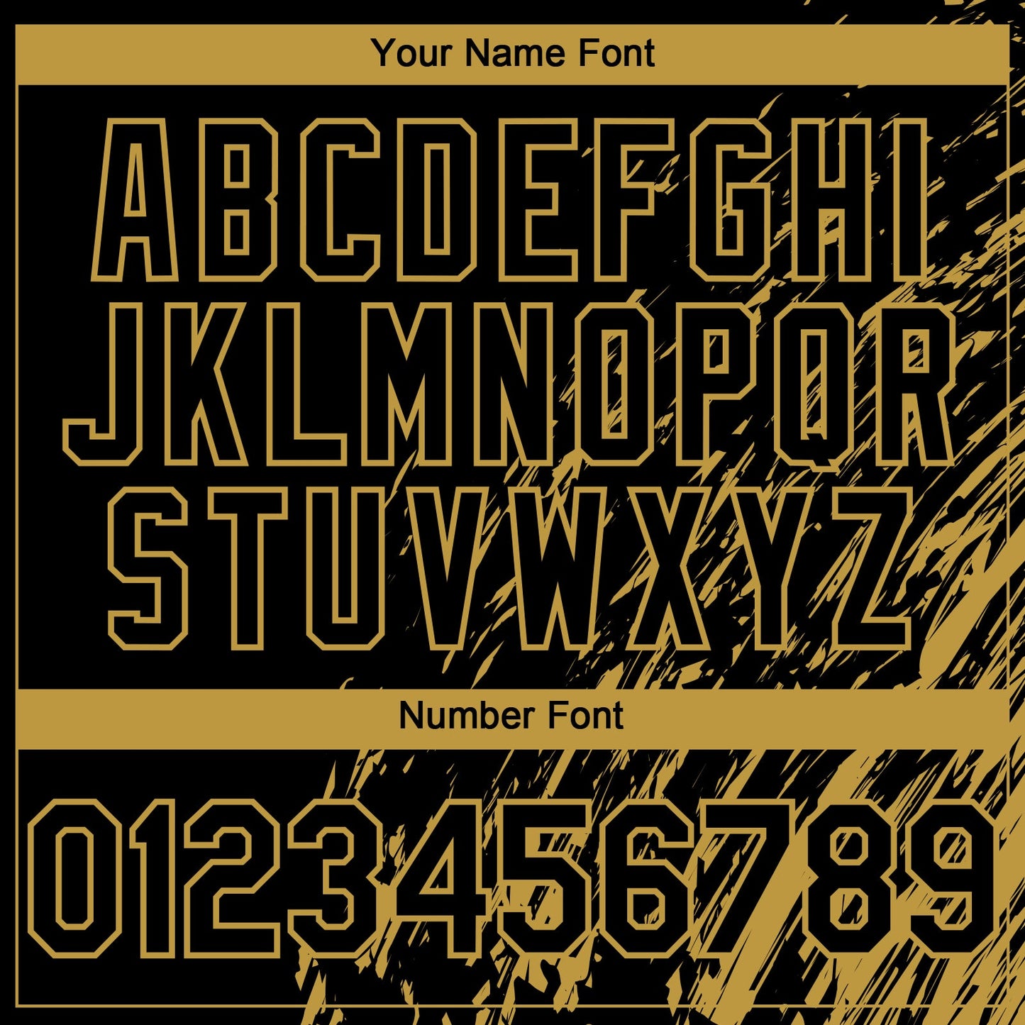 Custom Black Old Gold Paint Stroke Grunge Streak Authentic Baseball Jersey