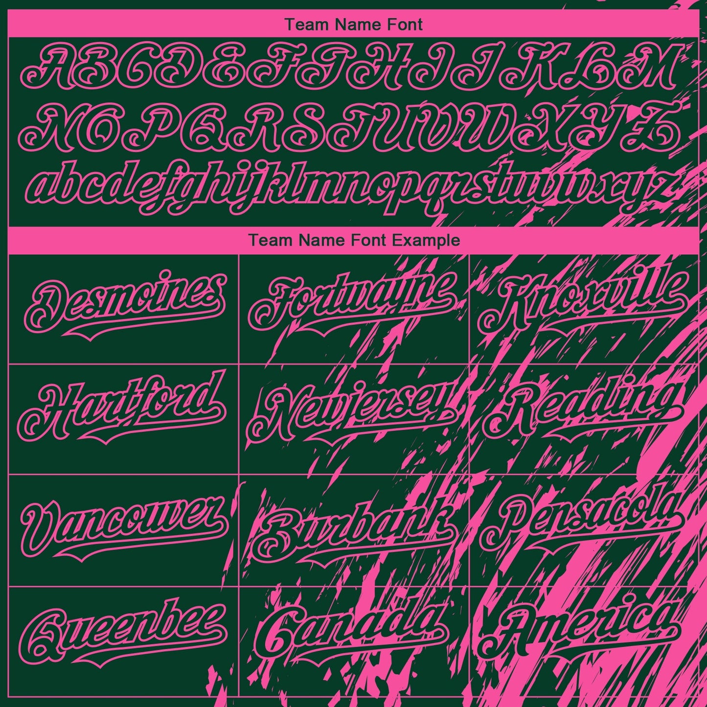 Custom Green Pink Paint Stroke Grunge Streak Authentic Baseball Jersey
