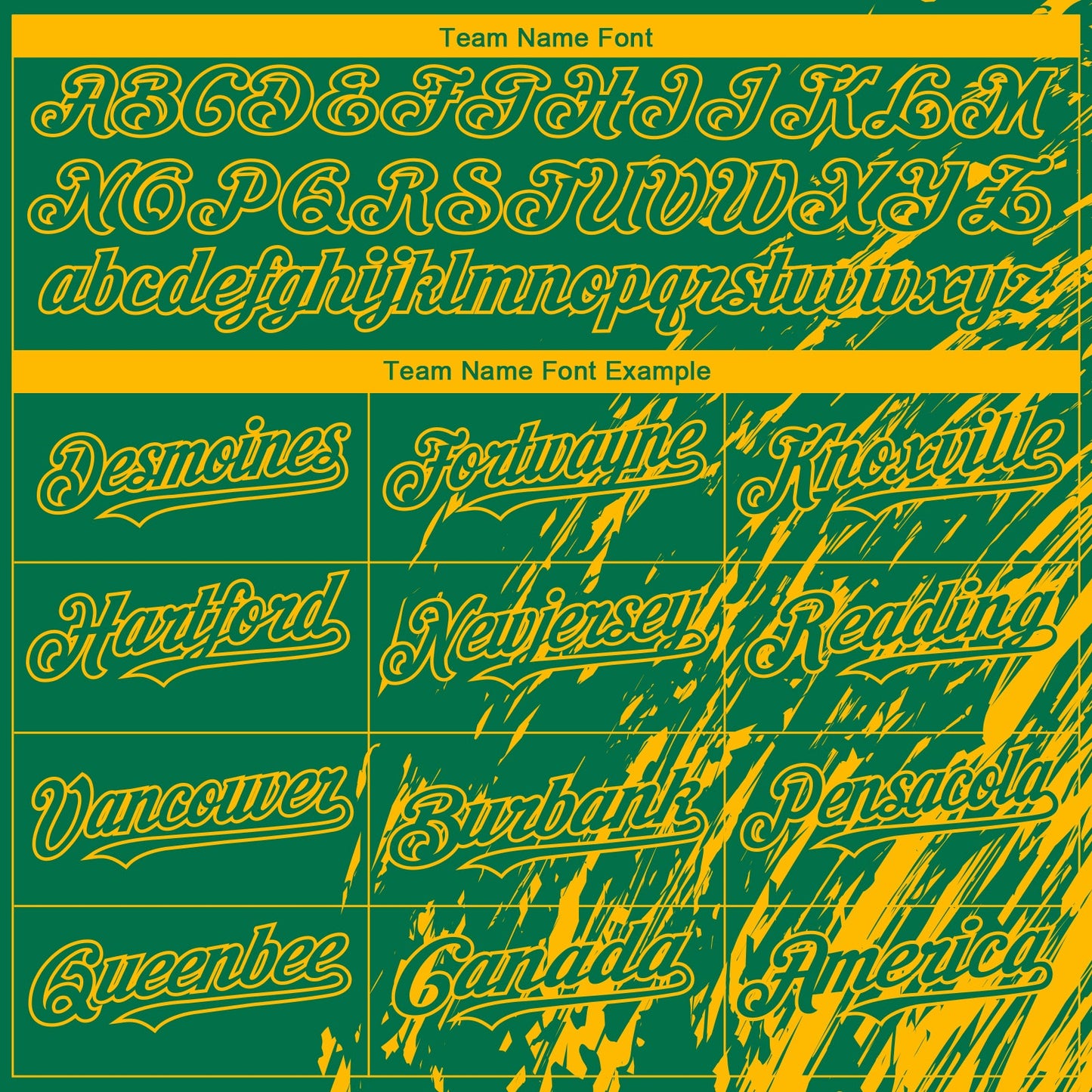 Custom Kelly Green Gold Paint Stroke Grunge Streak Authentic Baseball Jersey