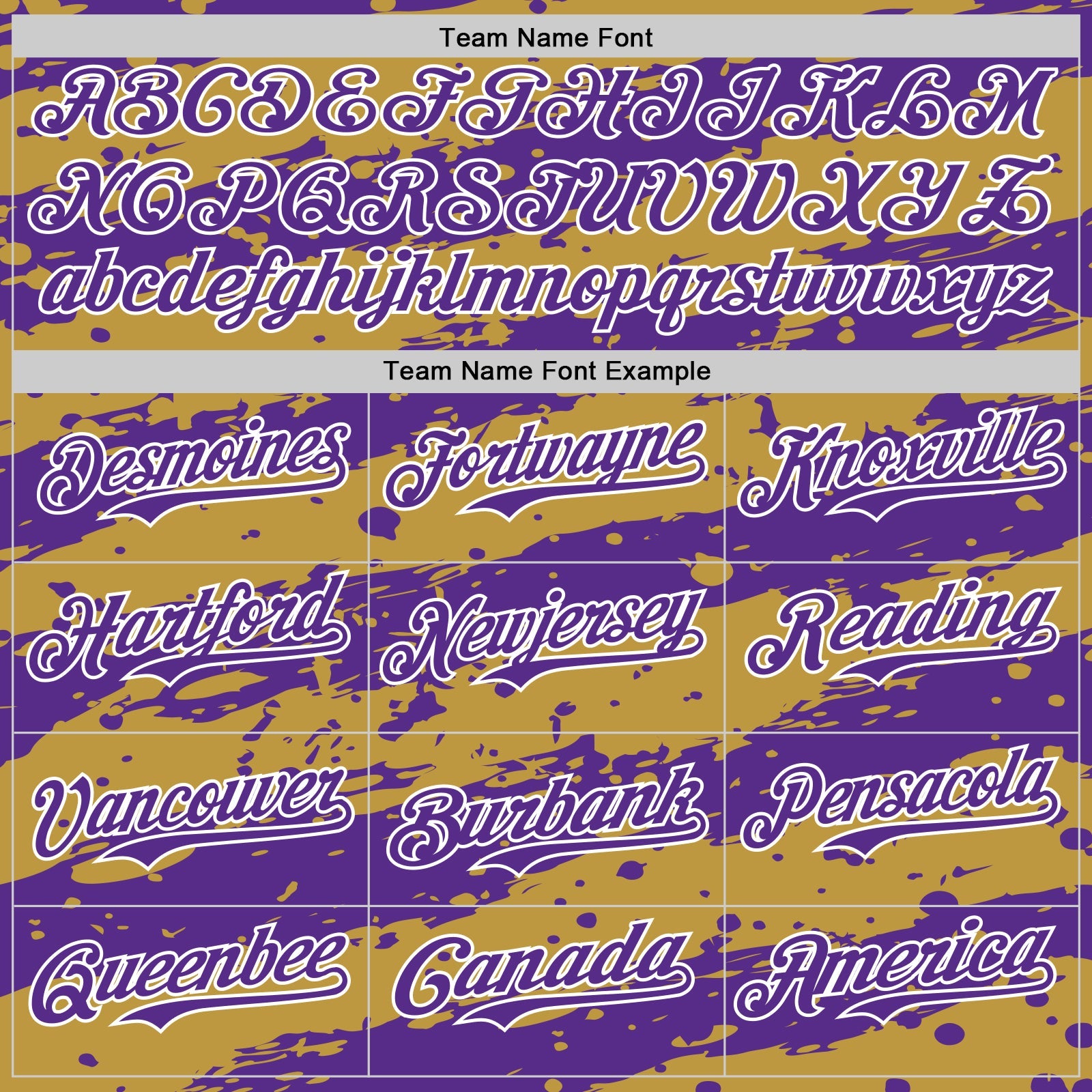 Custom Old Gold Purple-White Paint Splash Stripe Authentic Baseball Jersey