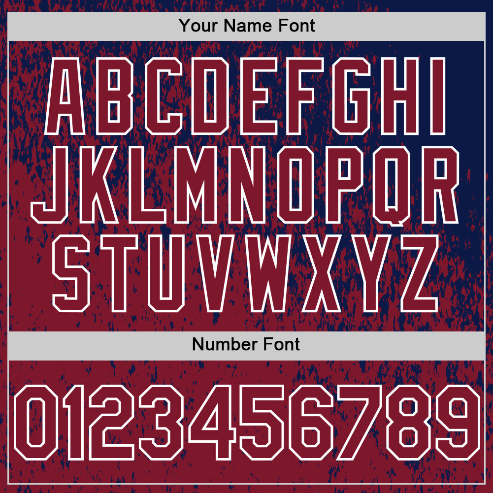 Custom Navy Crimson-White Abstract Fragment Splatter Authentic Baseball Jersey