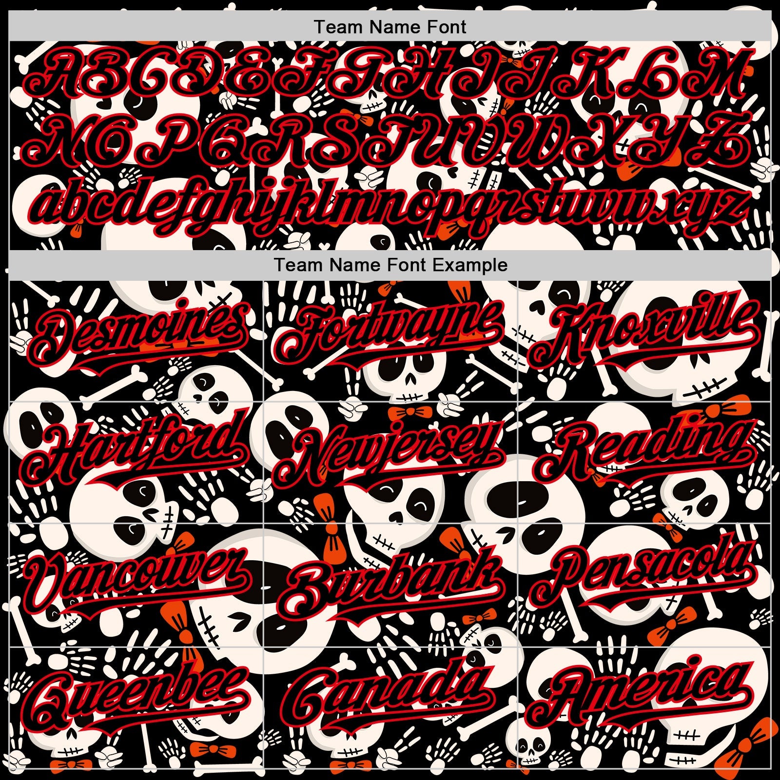 Custom Black Fire Red Sugar Skull Day of the Dead Mexican Folk Art Authentic Baseball Jersey