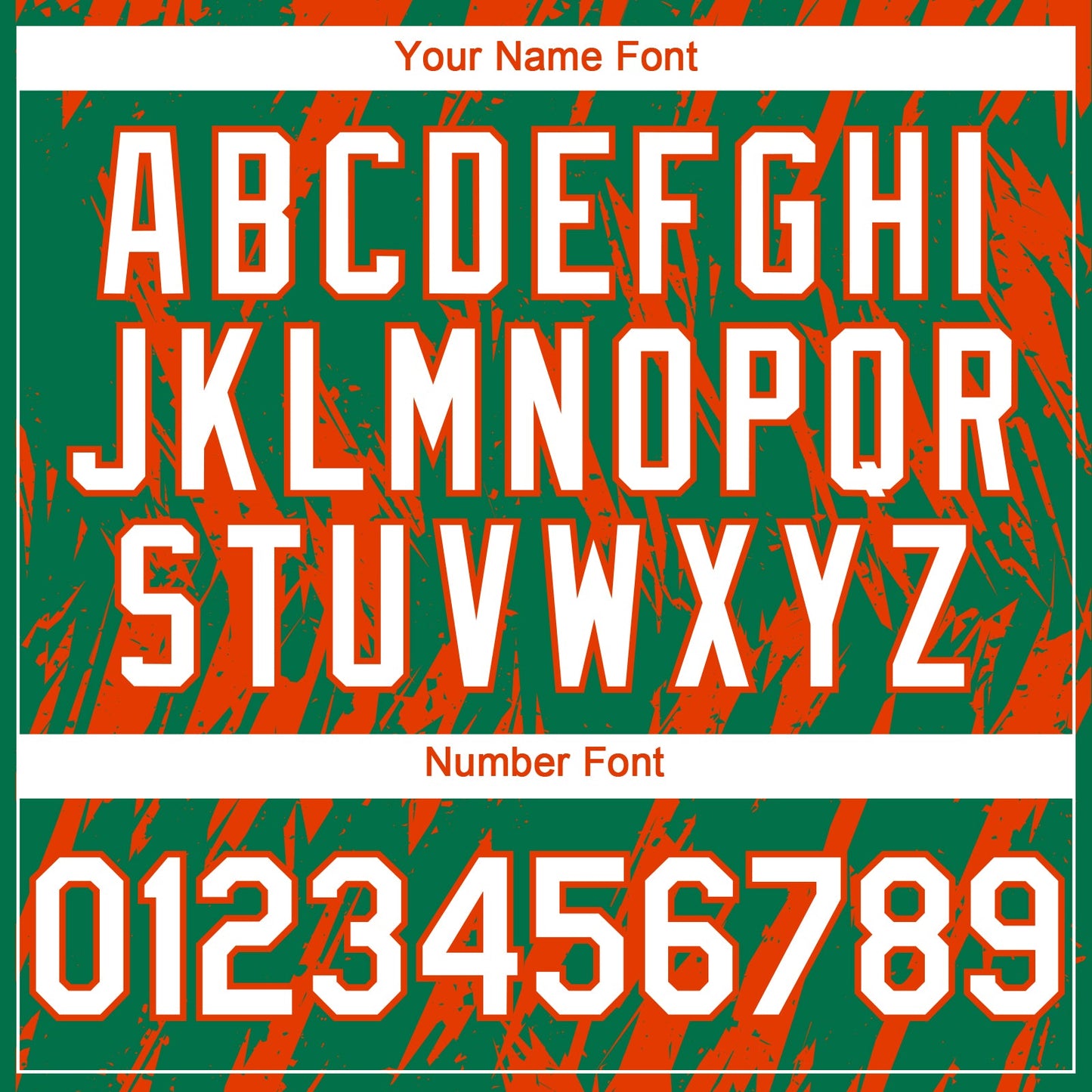 Custom Kelly Green White-Orange Splatter Torn Sharp Brush Stroke Authentic Baseball Jersey