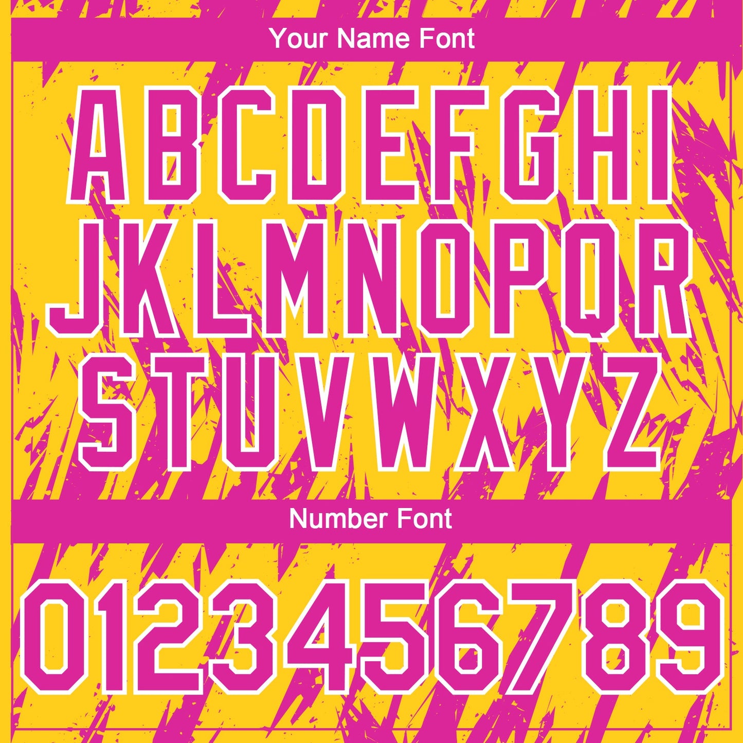 Custom Yellow Deep Pink-White Splatter Torn Sharp Brush Stroke Authentic Baseball Jersey