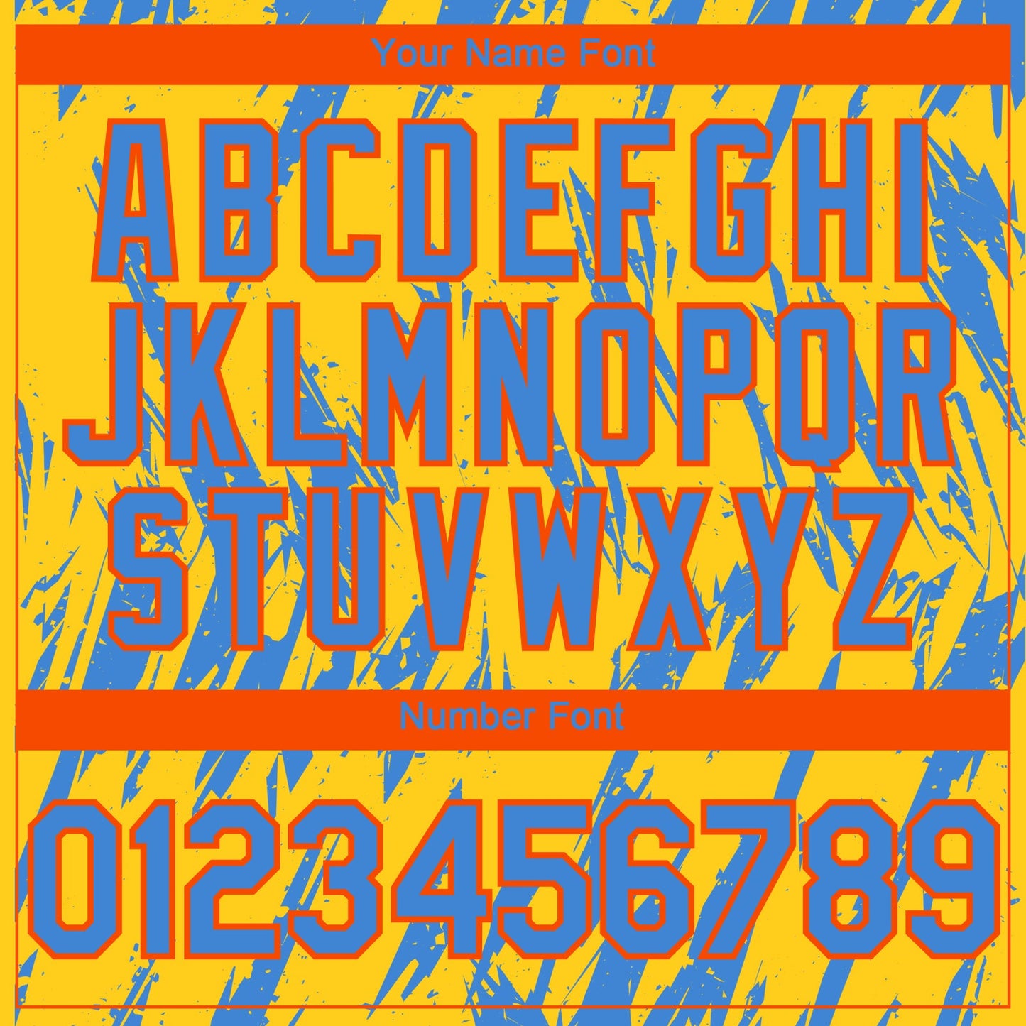 Custom Yellow Powder Blue-Orange Splatter Torn Sharp Brush Stroke Authentic Baseball Jersey