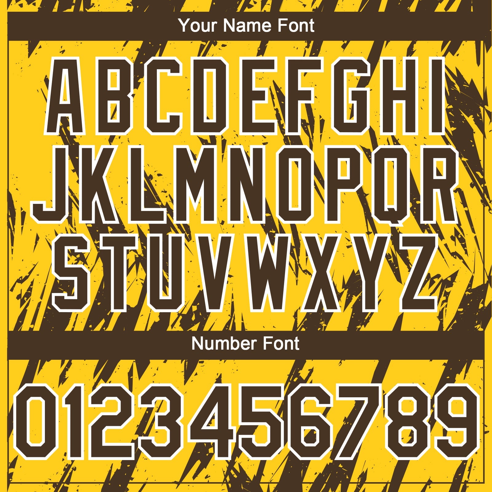 Custom Yellow Brown-White Splatter Torn Sharp Brush Stroke Authentic Baseball Jersey