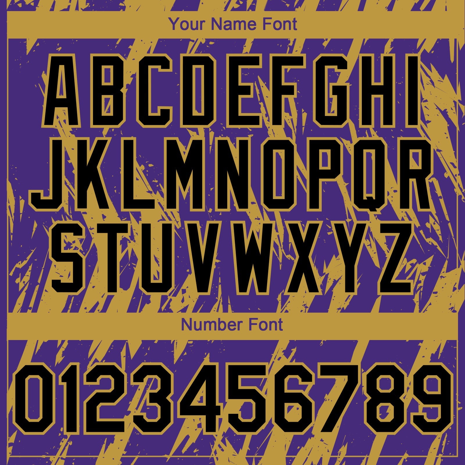 Custom Purple Old Gold Splatter Torn Sharp Brush Stroke Authentic Baseball Jersey