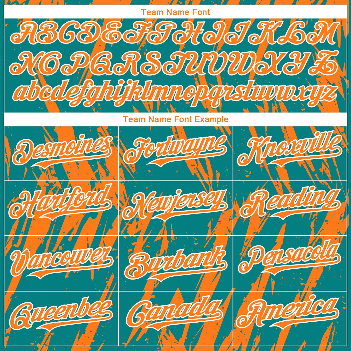 Custom Teal Bay Orange-White Splatter Torn Sharp Brush Stroke Authentic Baseball Jersey