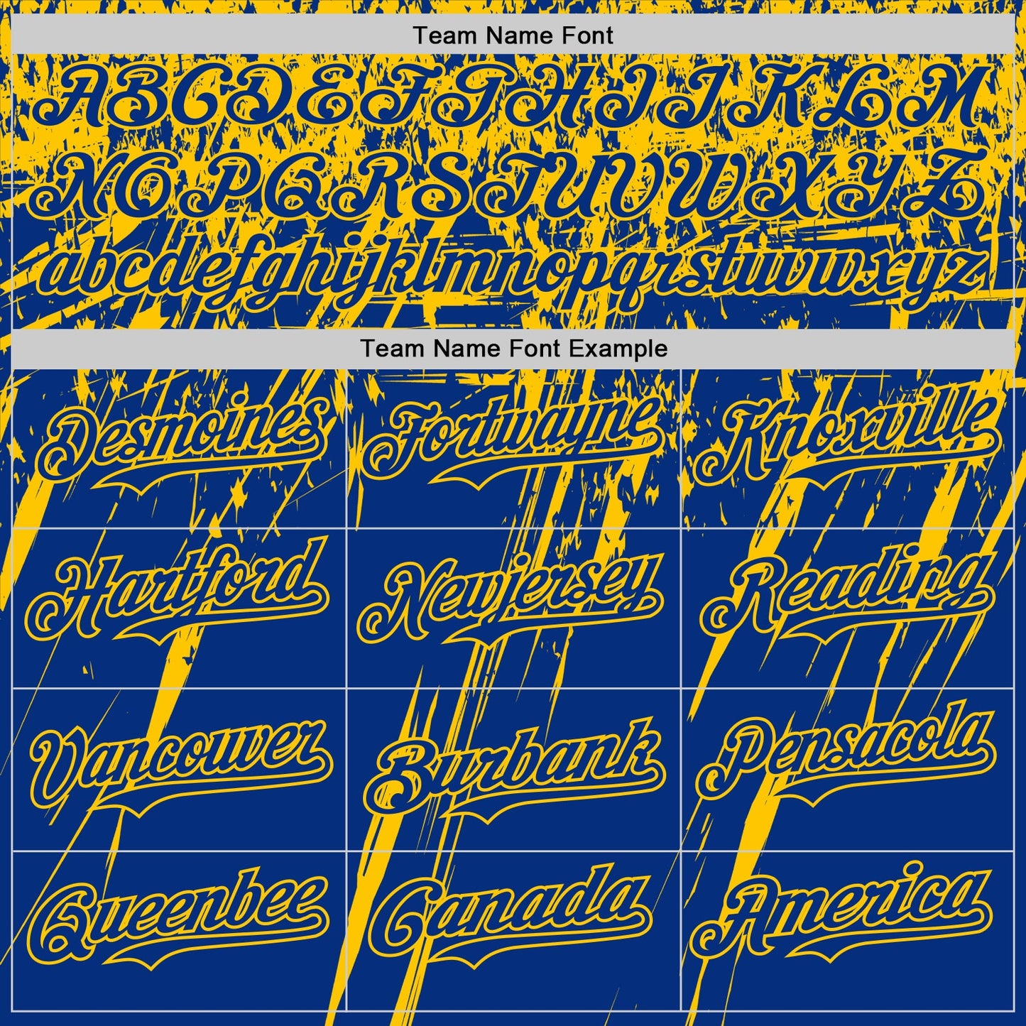 Custom Royal Yellow Distressed Scratch Brush Stroke Authentic Baseball Jersey