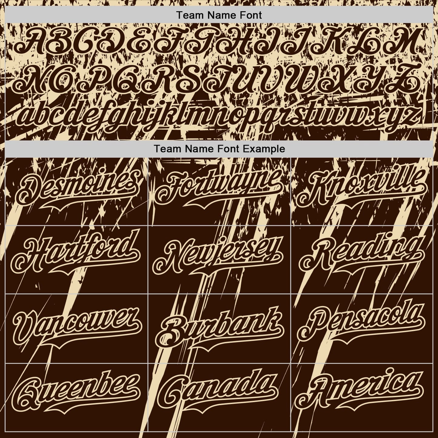 Custom Brown Cream Distressed Scratch Brush Stroke Authentic Baseball Jersey