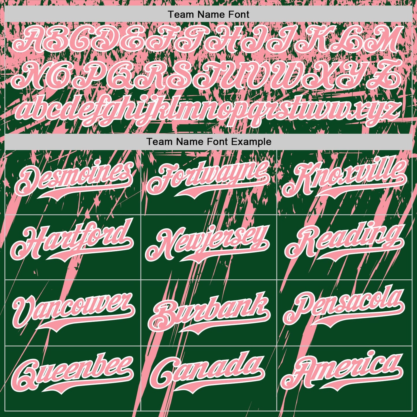 Custom Green Medium Pink-White Distressed Scratch Brush Stroke Authentic Baseball Jersey