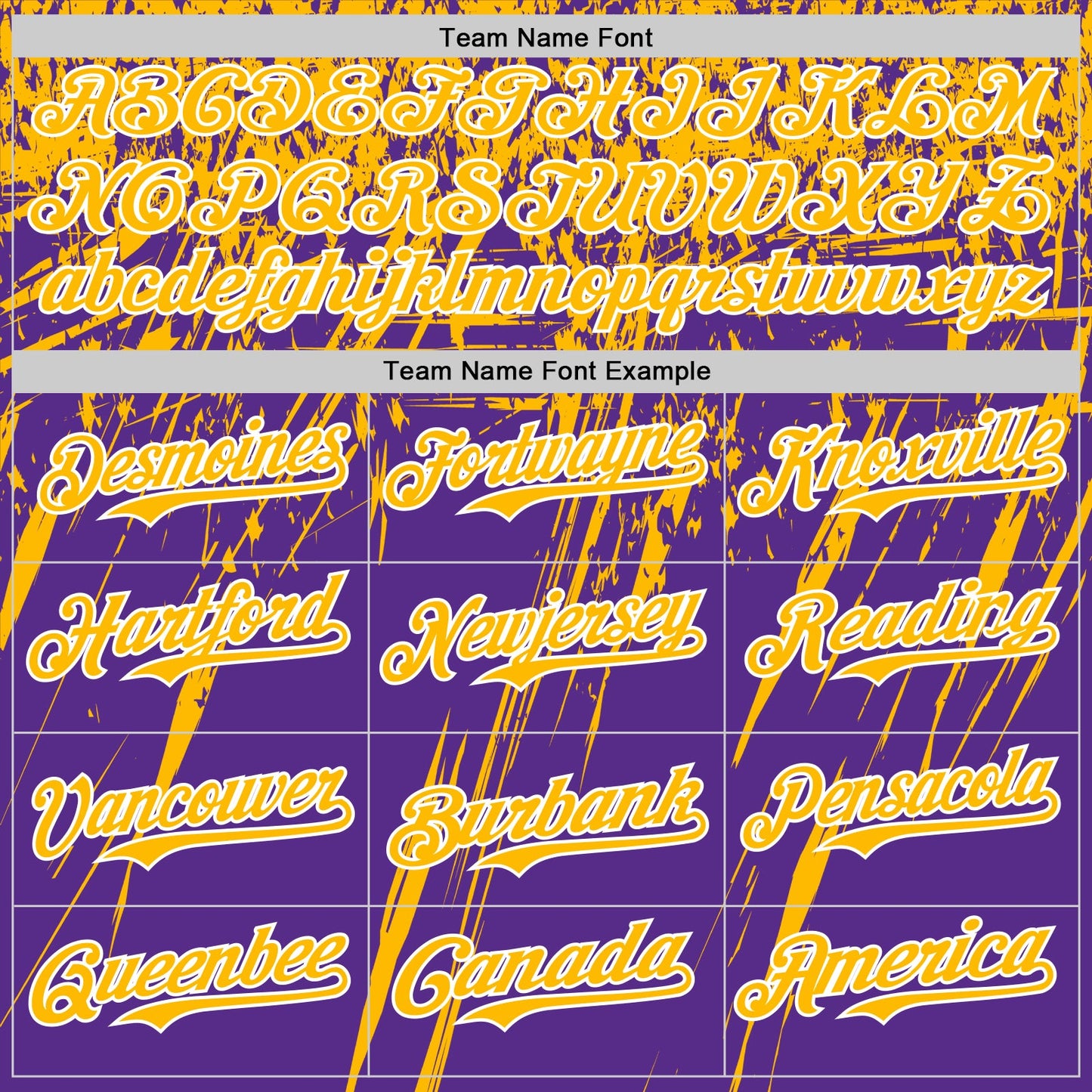Custom Purple Gold-White Distressed Scratch Brush Stroke Authentic Baseball Jersey