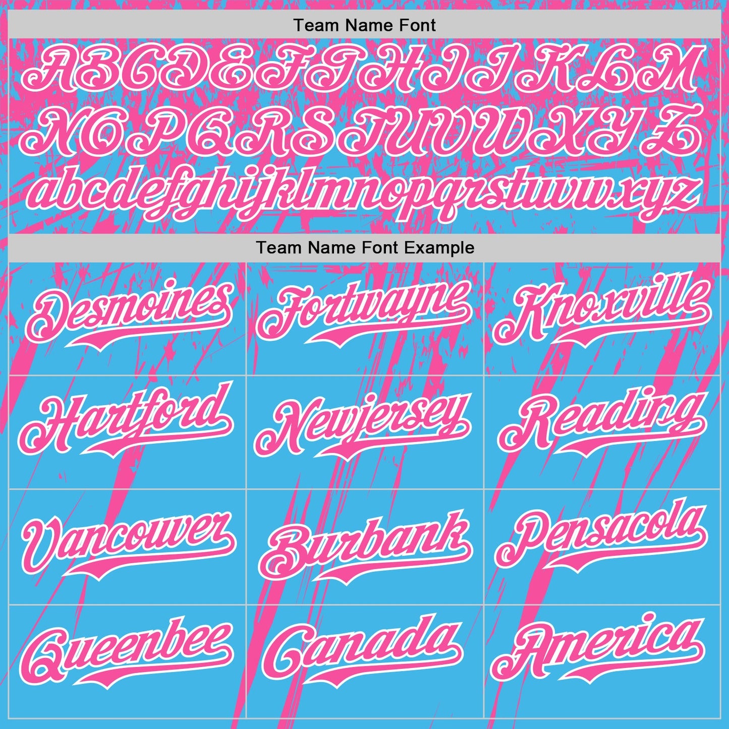 Custom Sky Blue Pink-White Distressed Scratch Brush Stroke Authentic Baseball Jersey