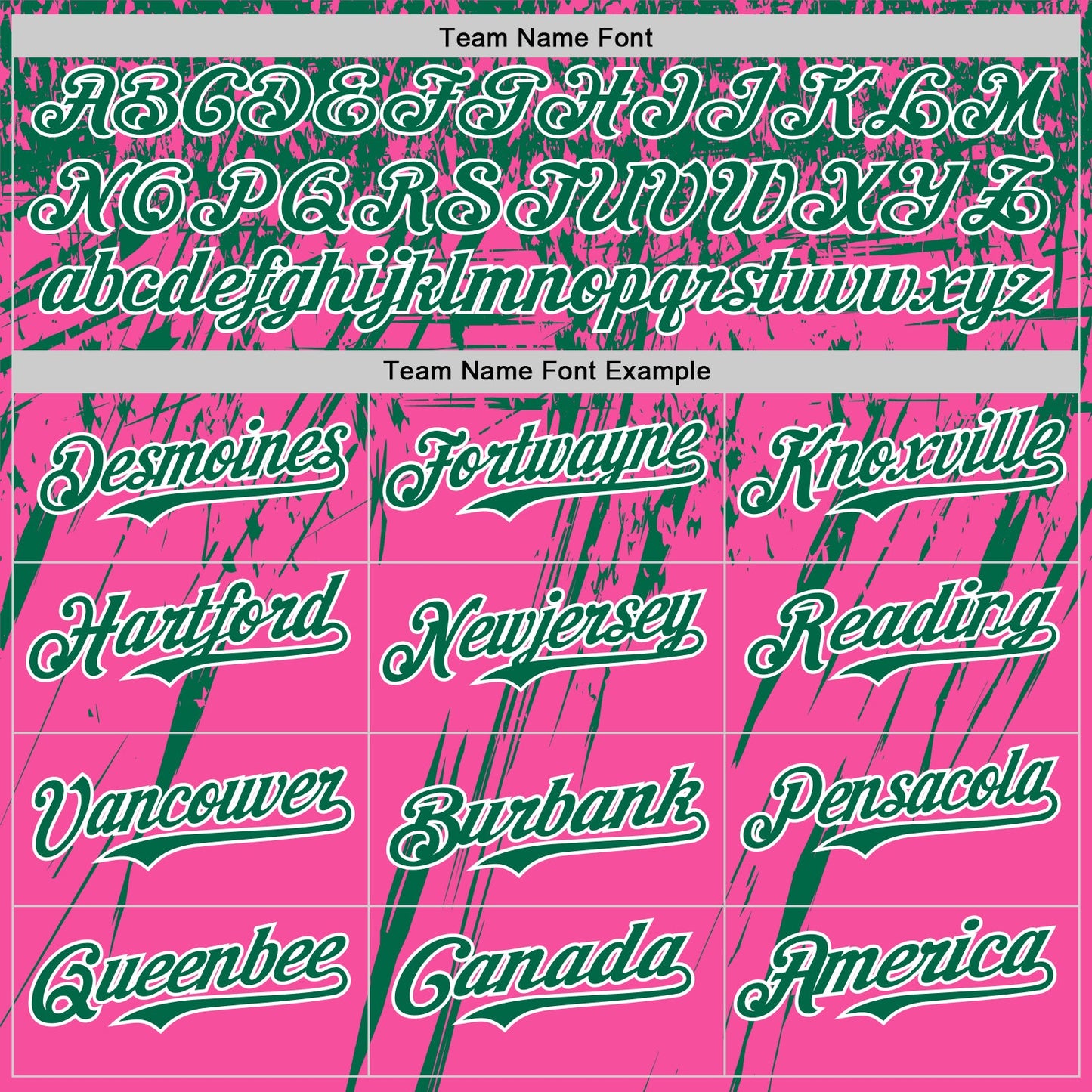 Custom Pink Kelly Green-White Distressed Scratch Brush Stroke Authentic Baseball Jersey