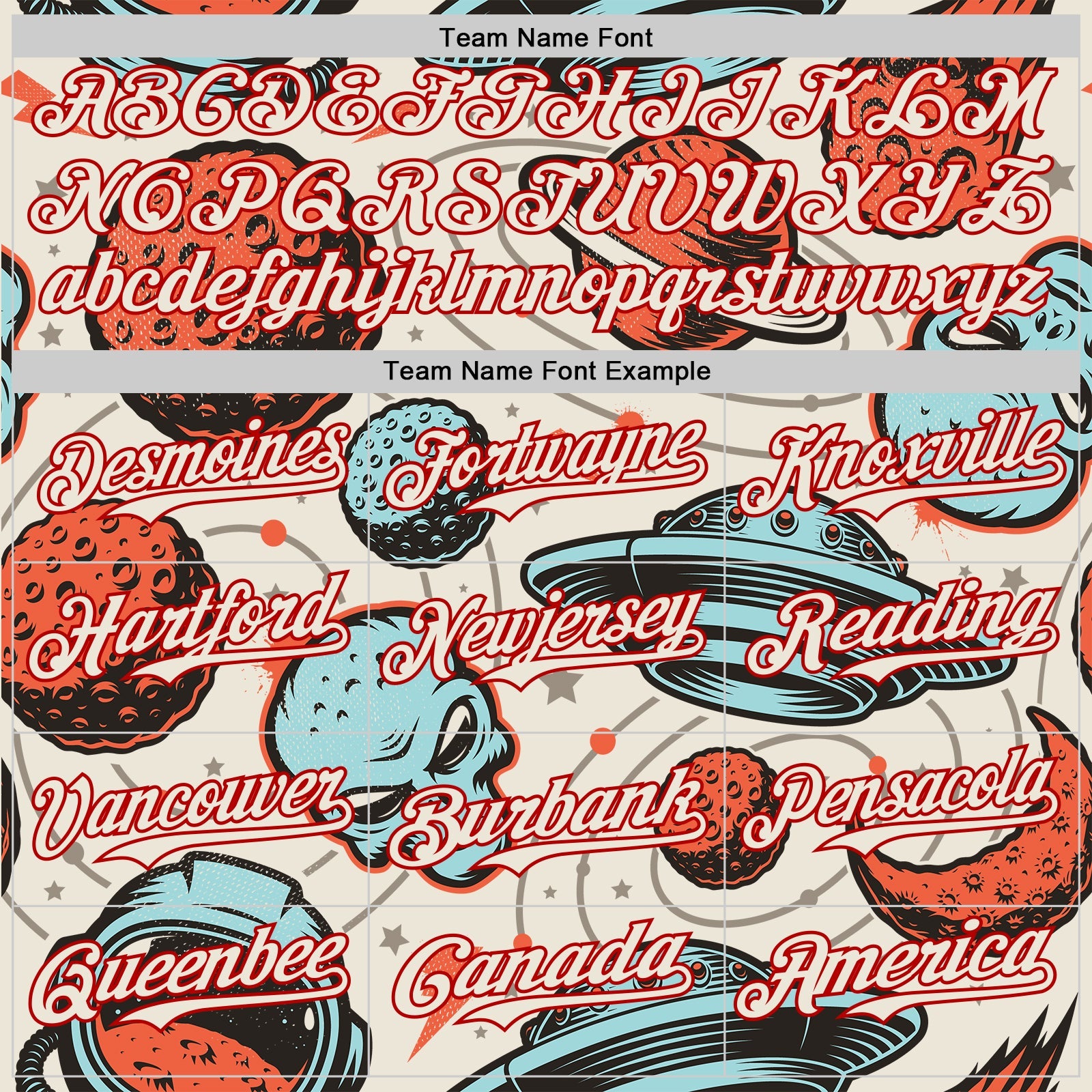 Custom Cream Red Alien UFO Space Authentic Baseball Jersey