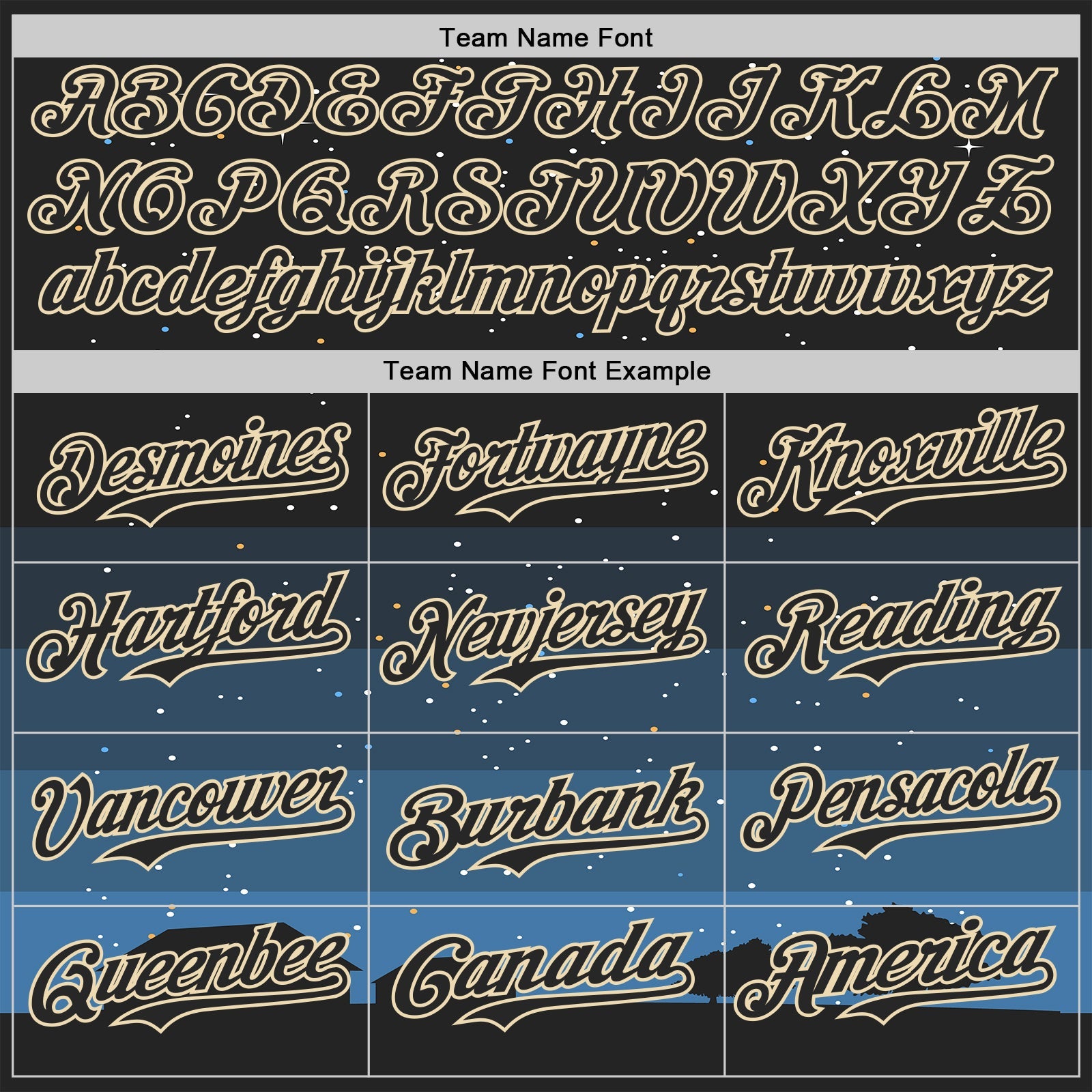 Custom Black Cream Alien UFO Galaxy Night Sky Town Authentic Baseball Jersey