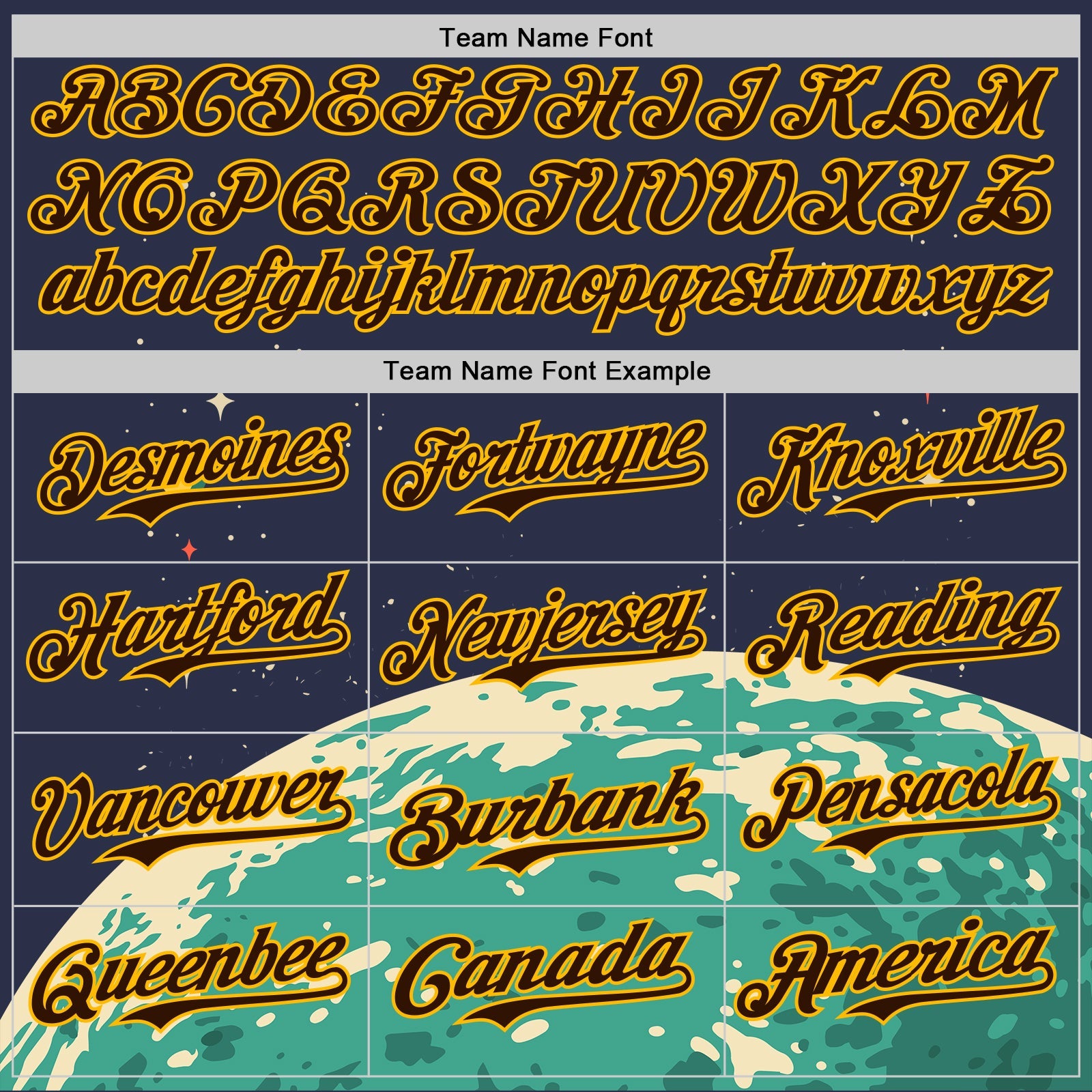 Custom Navy Brown-Gold Alien UFO Psychedelic Galaxy Authentic Baseball Jersey
