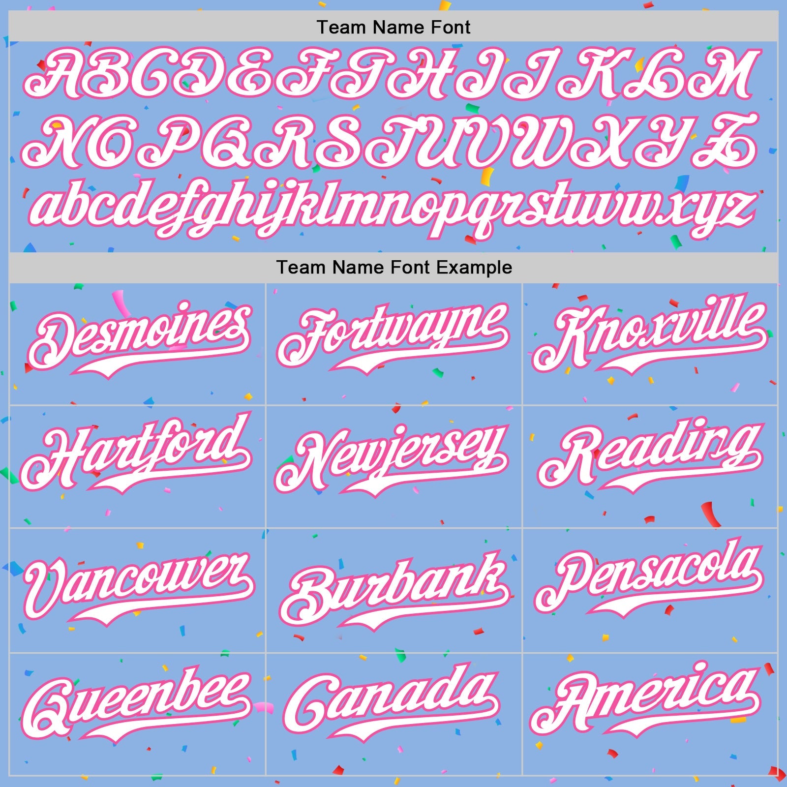 Custom Light Blue White-Pink 3D Pattern Design Confetti Colorful Speckle Authentic Baseball Jersey
