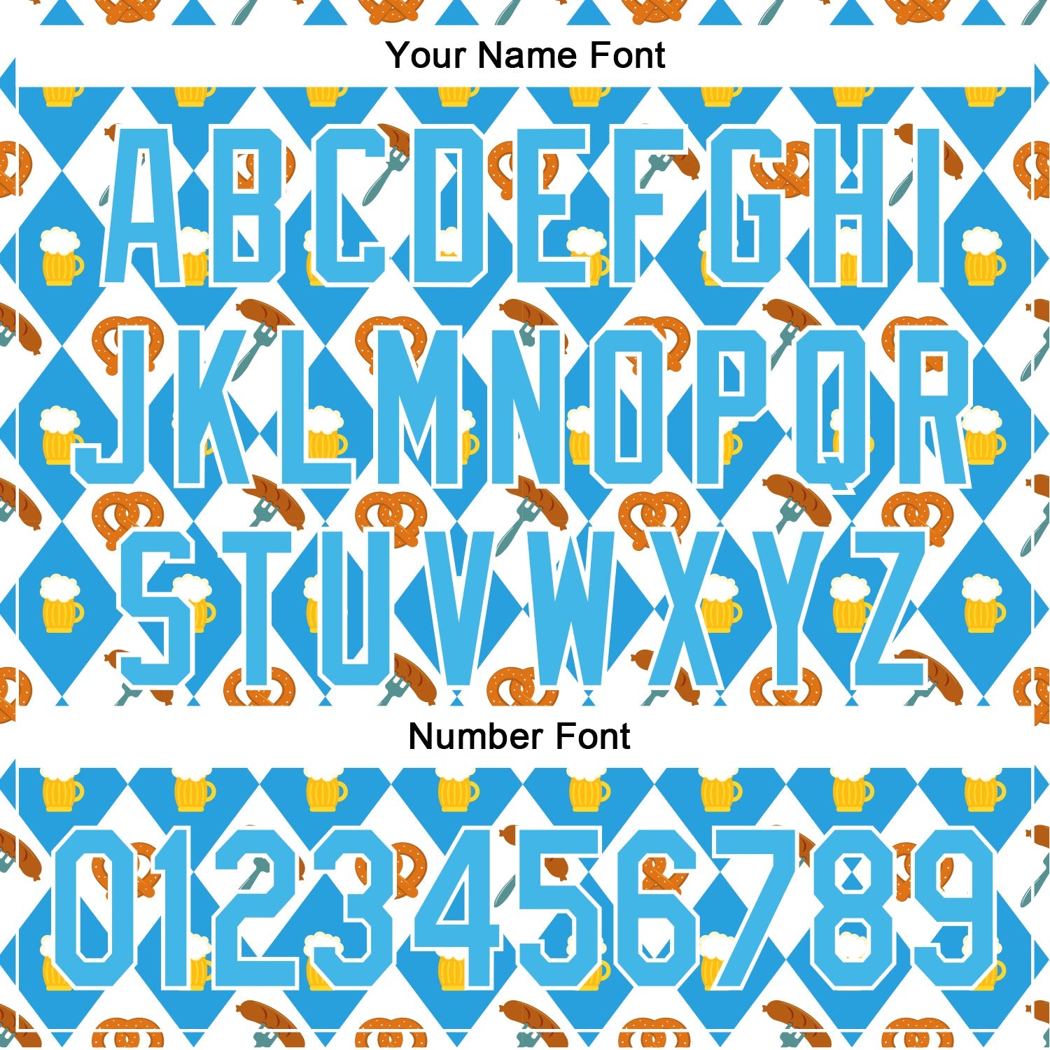 Custom White Sky Blue 3D Pattern Design Beer Festival Authentic Baseball Jersey