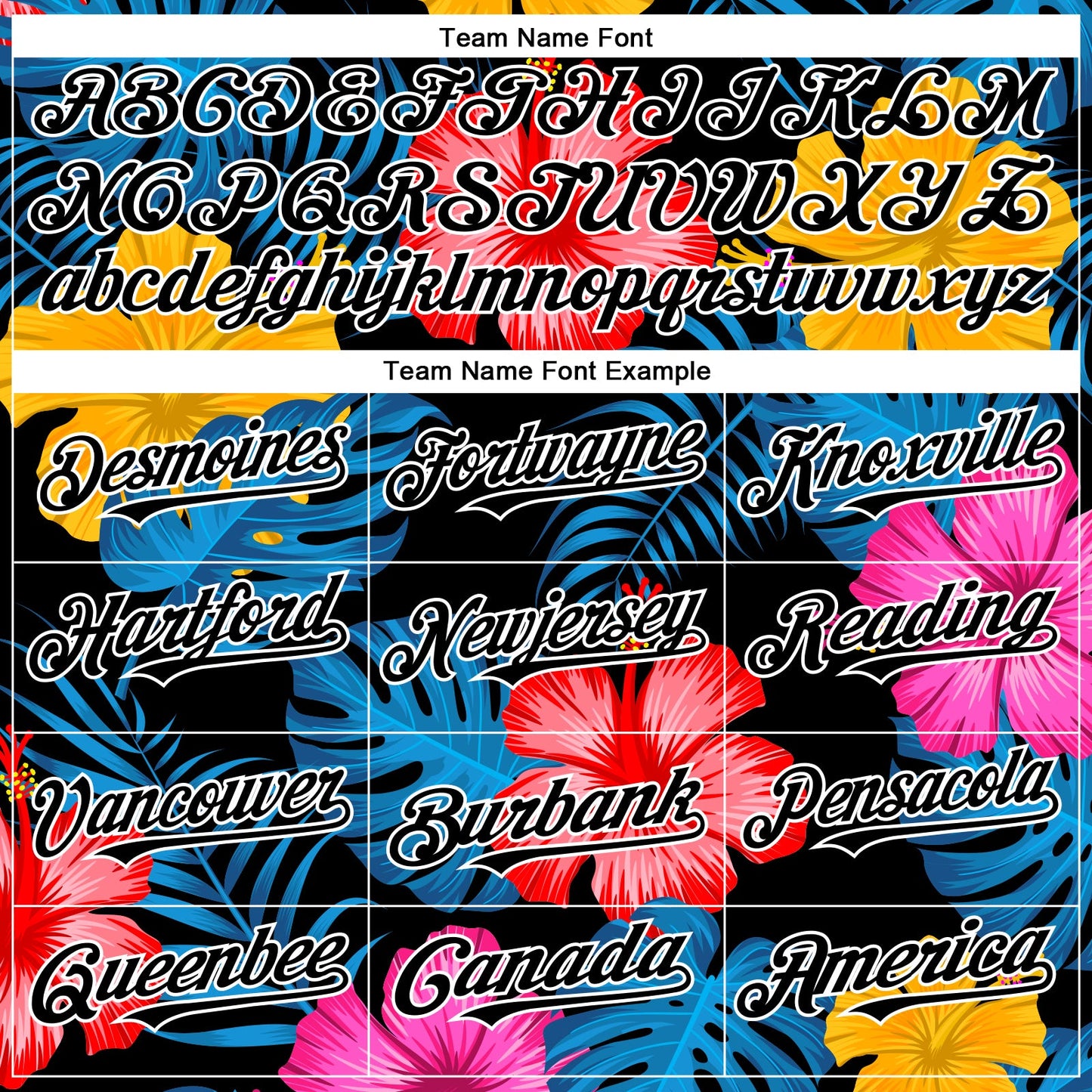 Custom Black White 3D Pattern Design Tropical Flower And Hawaii Palm Leaves Authentic Baseball Jersey