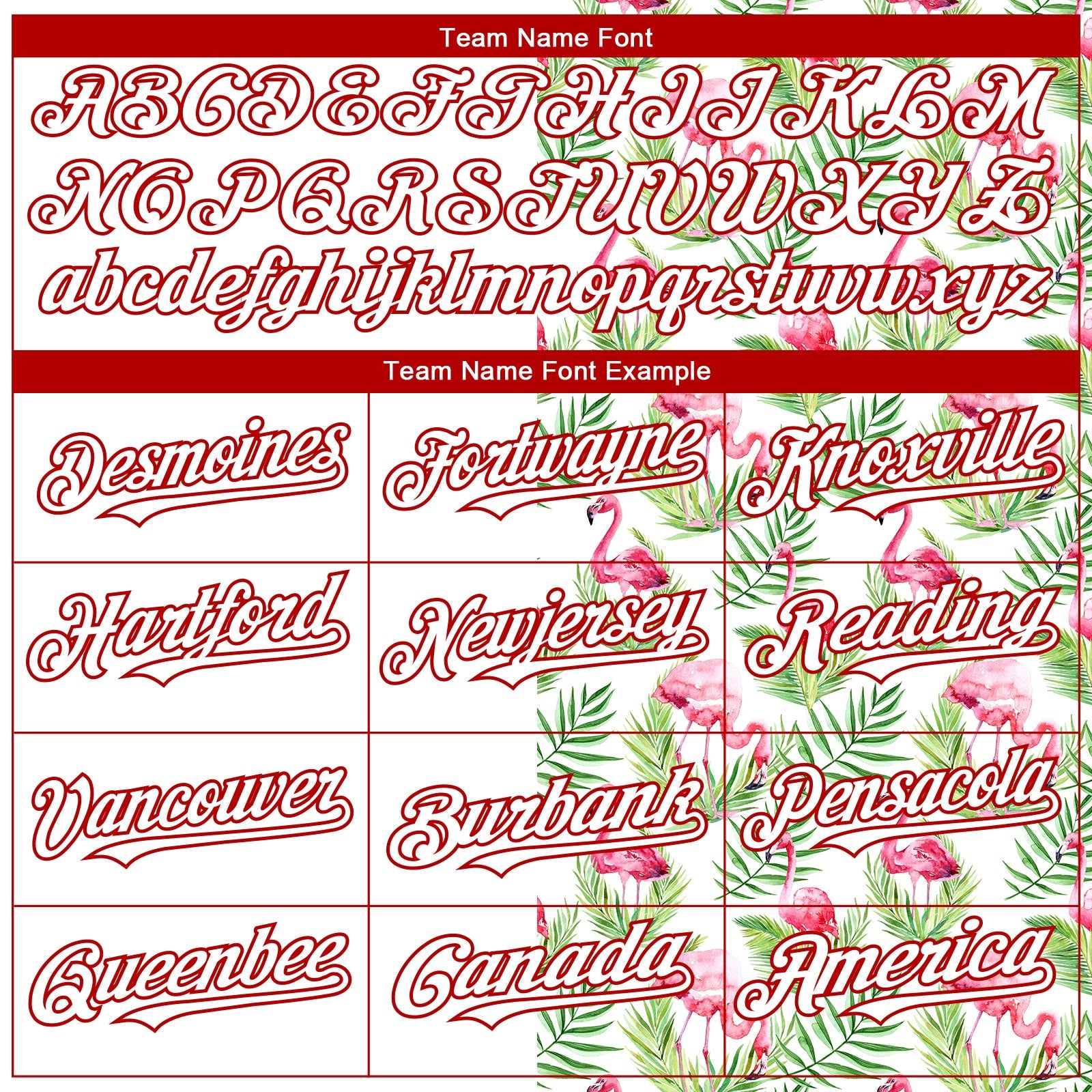 Custom White Red 3D Pattern Design Tropical Hawaii Palm Leaves And Flamingo Authentic Baseball Jersey