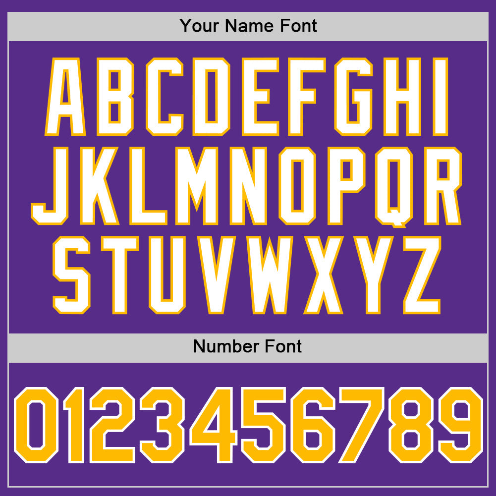 Custom Purple Gold-White 3D Pattern Design Gradient Style Twinkle Star Authentic Baseball Jersey