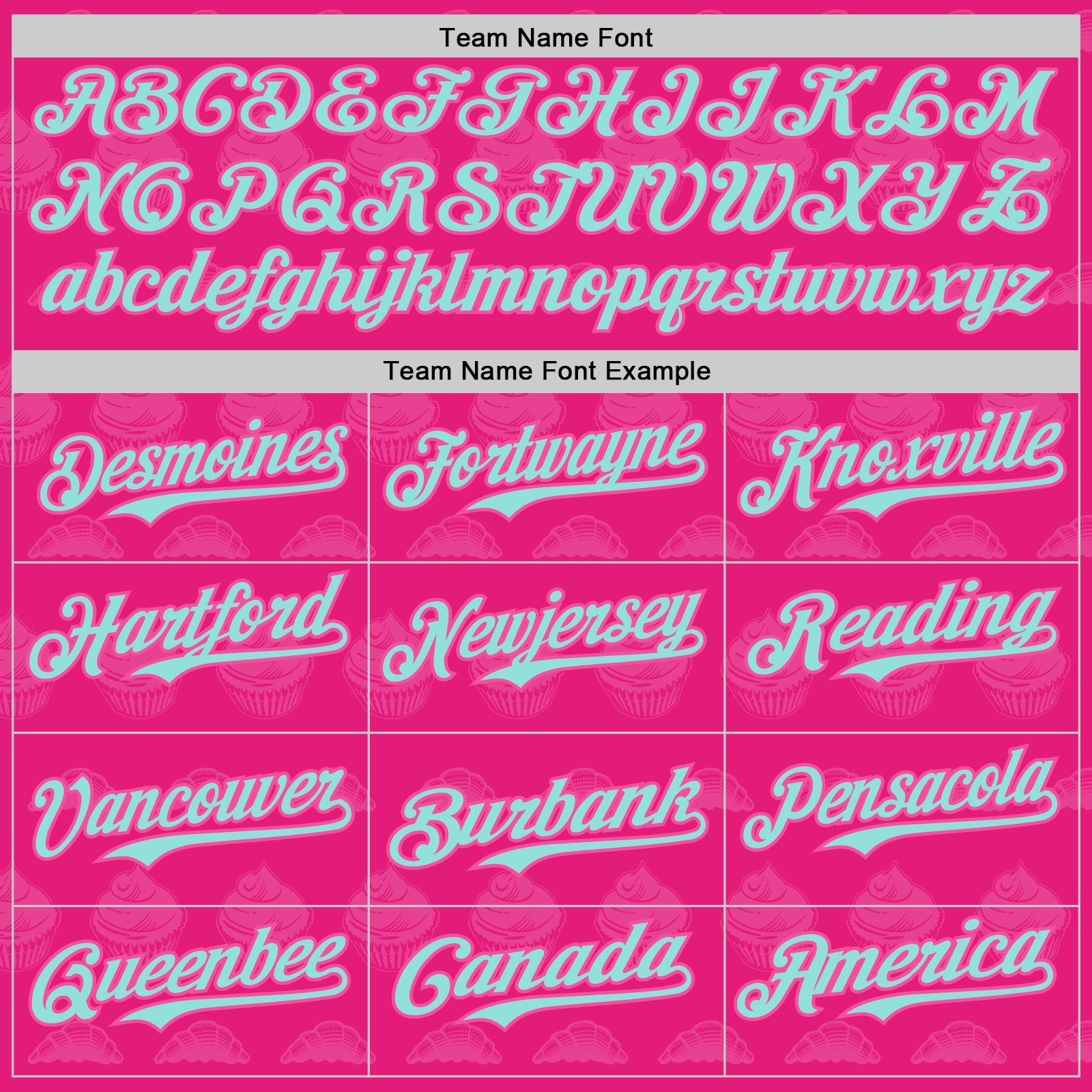 Custom Hot Pink Ice Blue-Pink 3D Pattern Design Foodie Food Dessert Cake Authentic Baseball Jersey