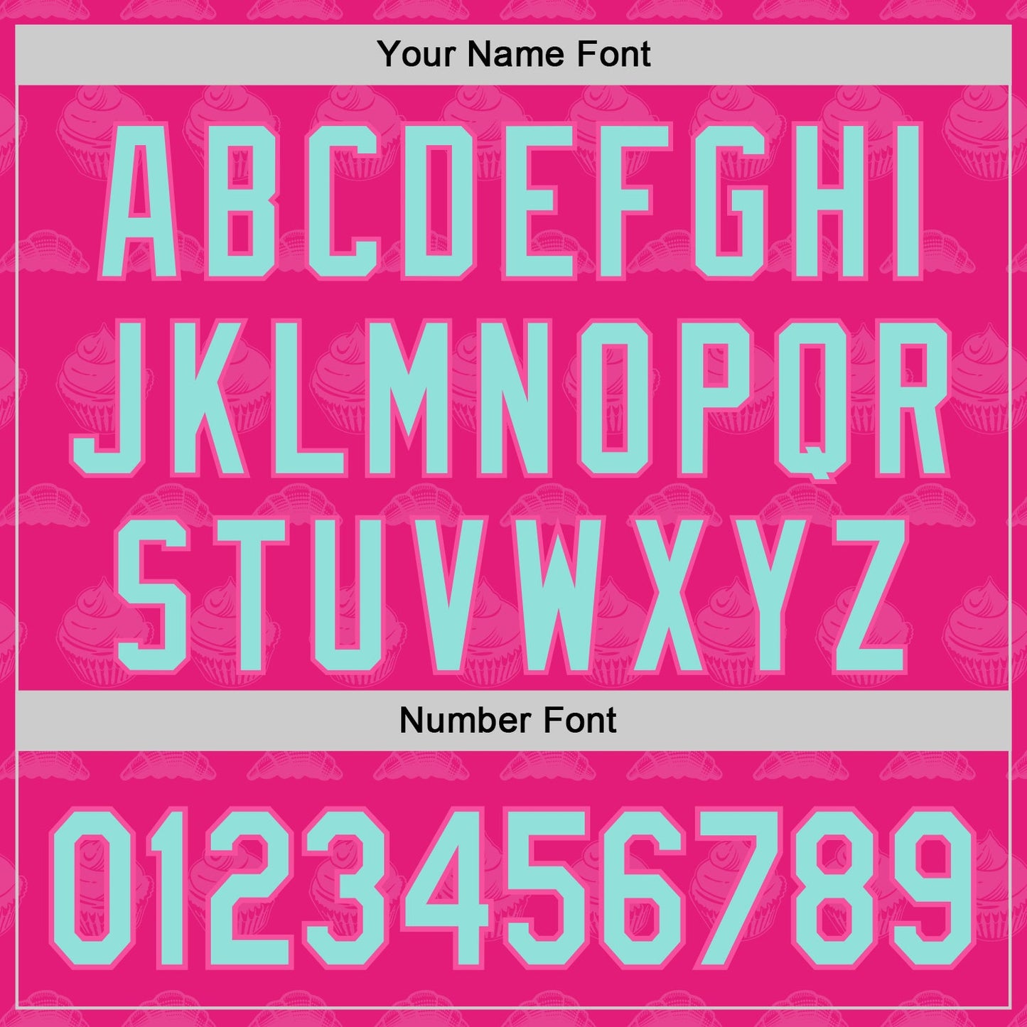 Custom Hot Pink Ice Blue-Pink 3D Pattern Design Foodie Food Dessert Cake Authentic Baseball Jersey