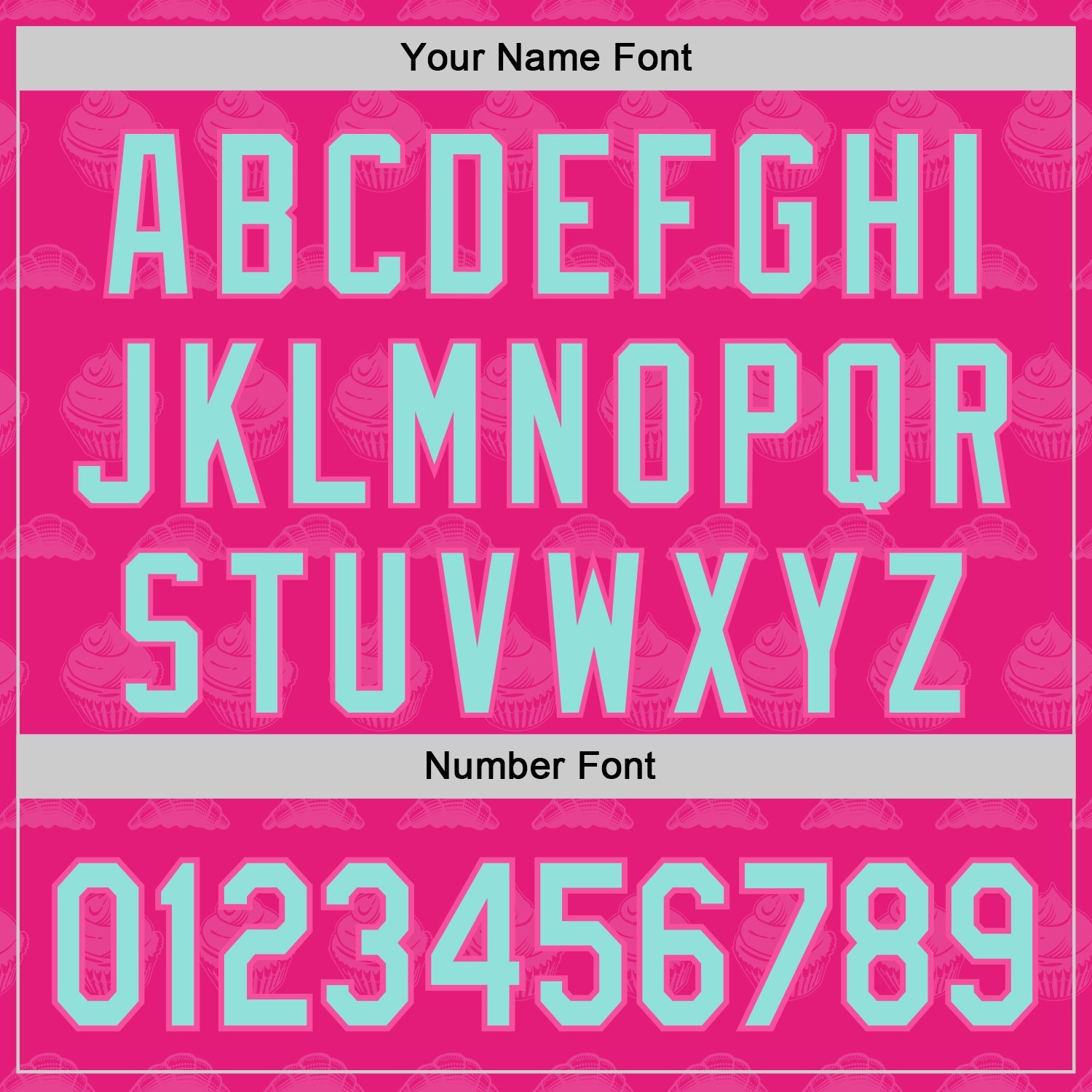 Custom Hot Pink Ice Blue-Pink 3D Pattern Design Foodie Food Dessert Cake Authentic Baseball Jersey