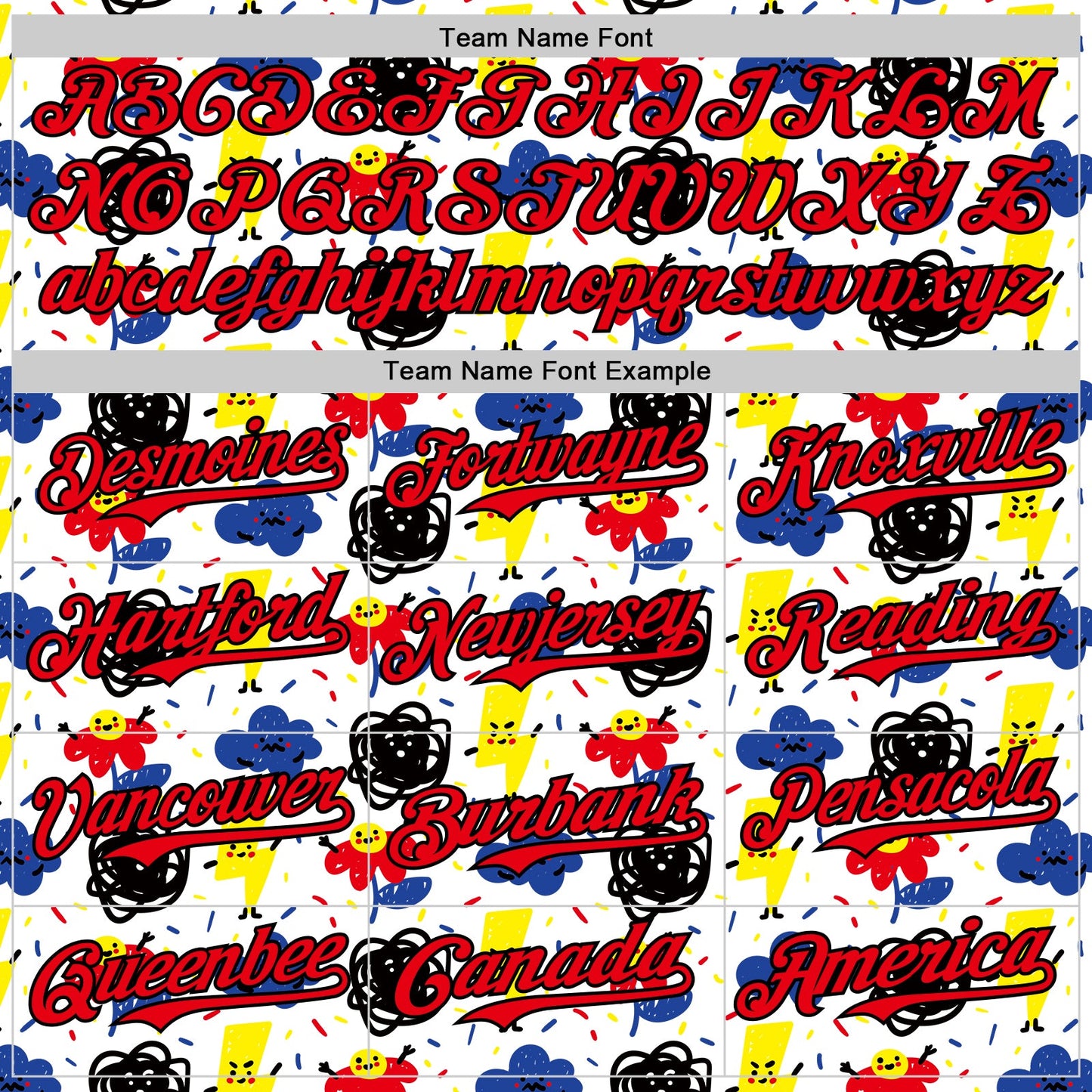 Custom White Fire Red-Black 3D Pattern Design Funny Cartoon Flower Cloud Lightning Authentic Baseball Jersey
