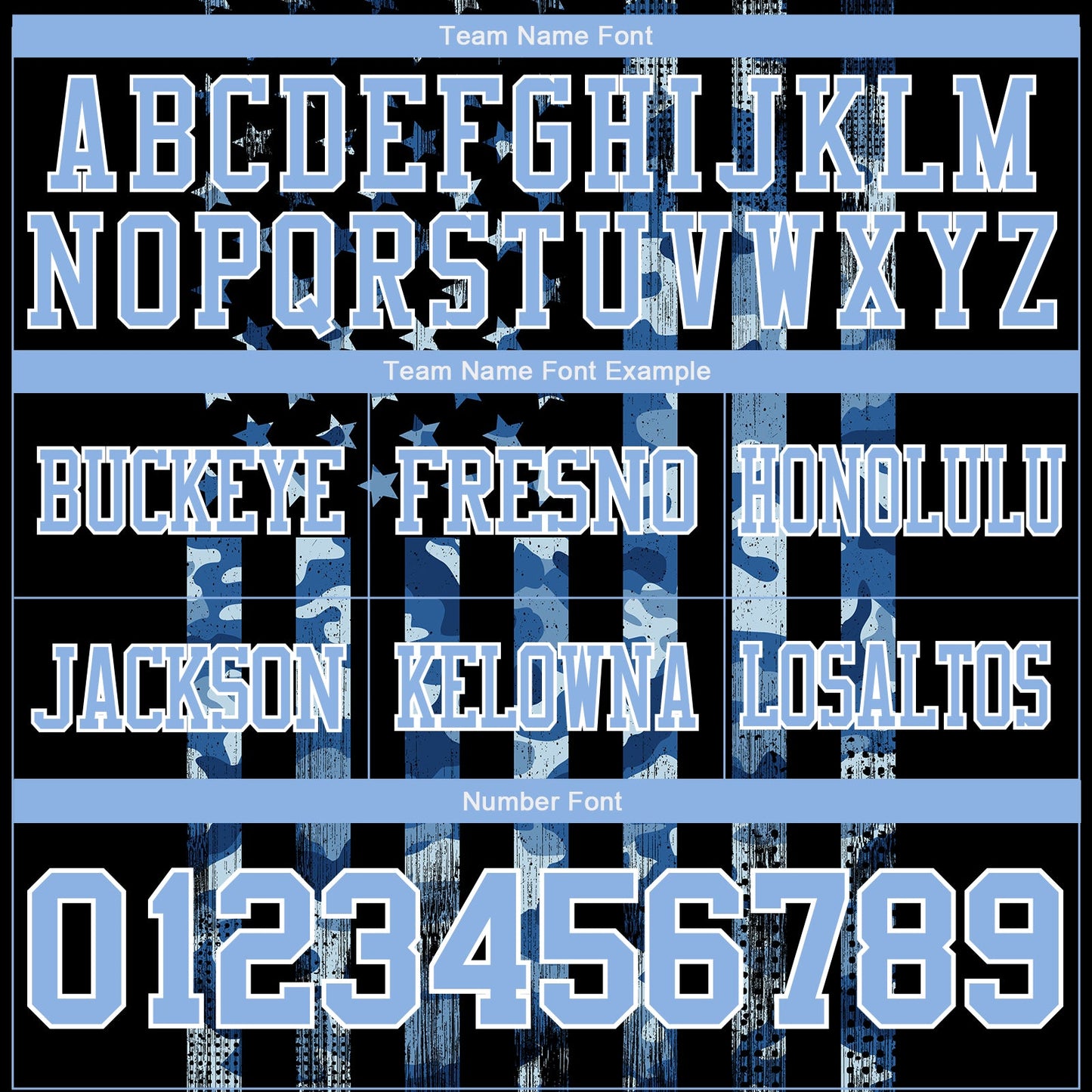 Custom Black Light Blue-White 3D Pattern American Flag Authentic Football Jersey