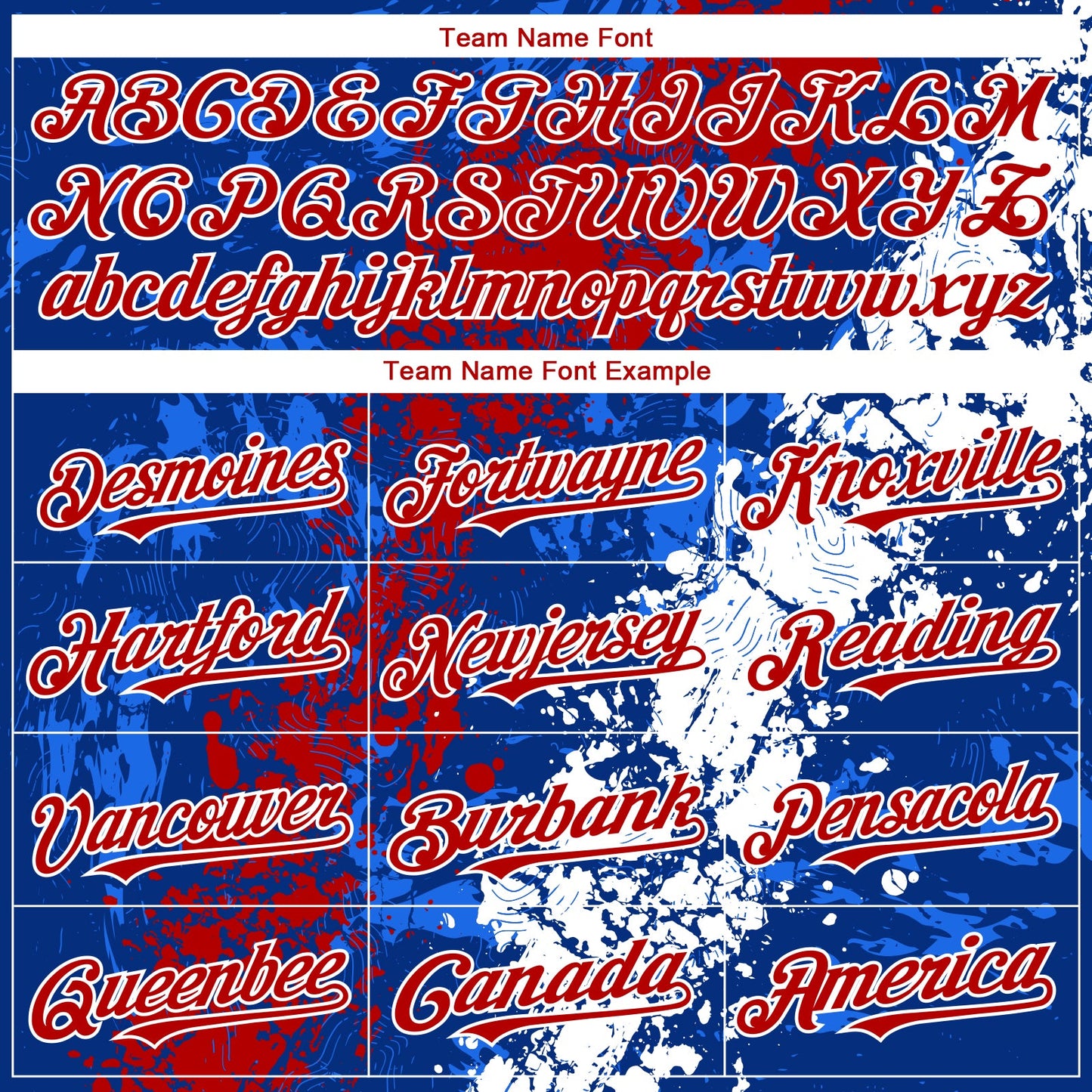 Custom Royal Red-White Splash Authentic Baseball Jersey