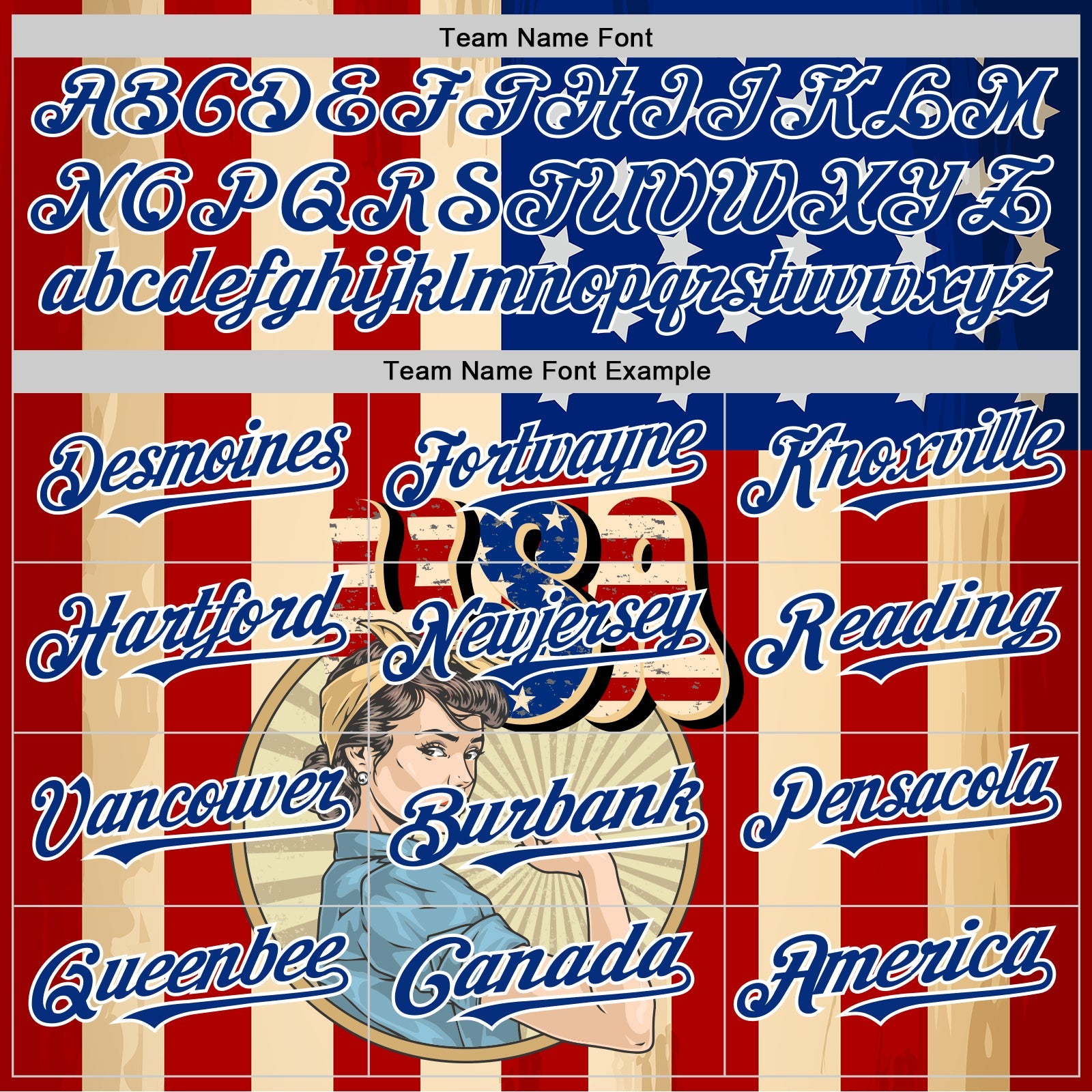 Custom Cream Red Royal-White 3D Retro American Flag Authentic Baseball Jersey